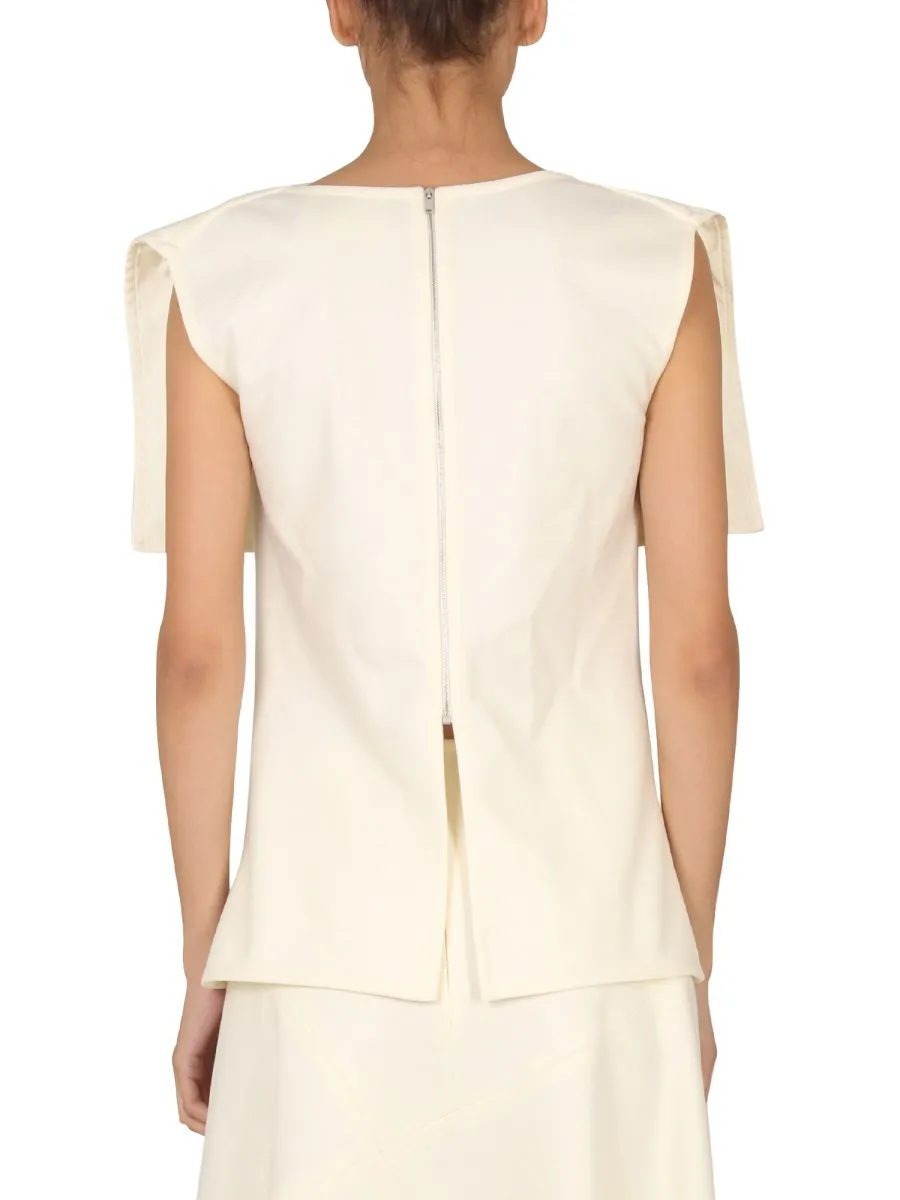 Jil Sander Back-Zipped Sleeveless Top