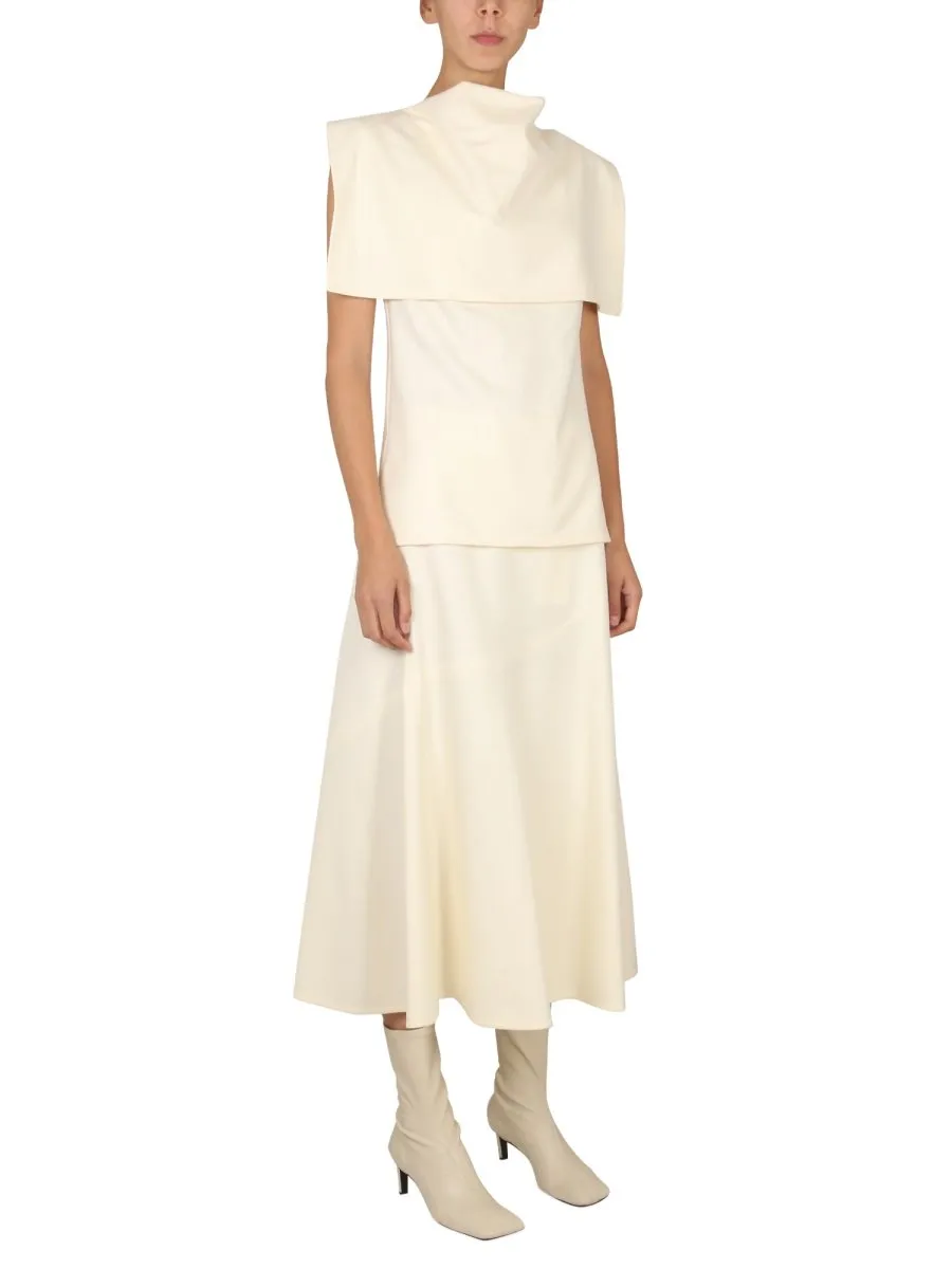 Jil Sander Back-Zipped Sleeveless Top