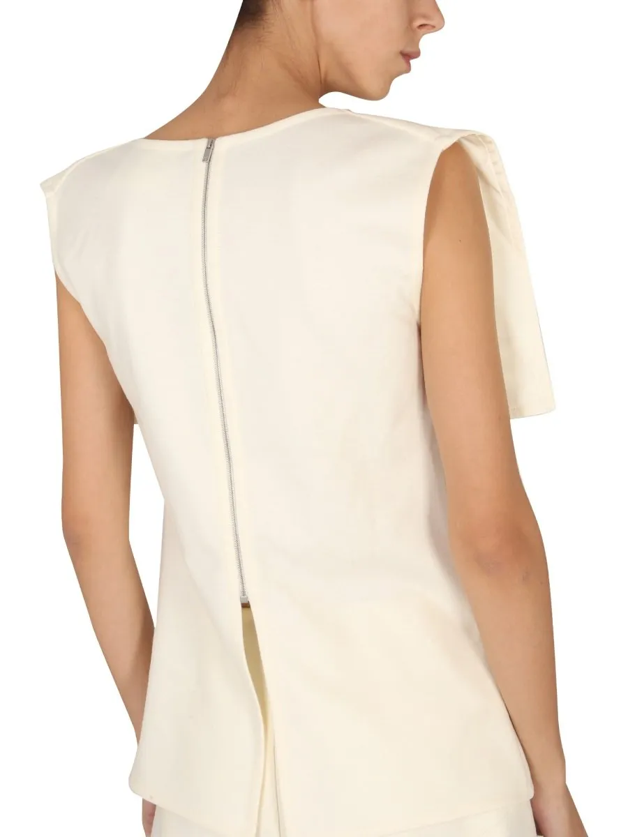 Jil Sander Back-Zipped Sleeveless Top