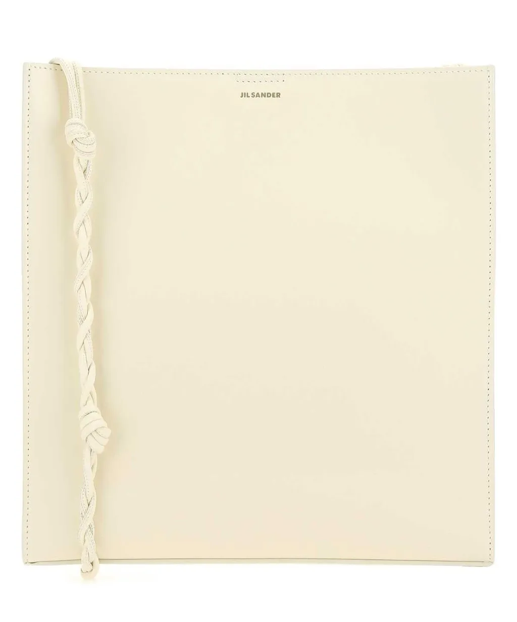 Jil Sander Tangle Logo Embossed Medium Crossbody Bag