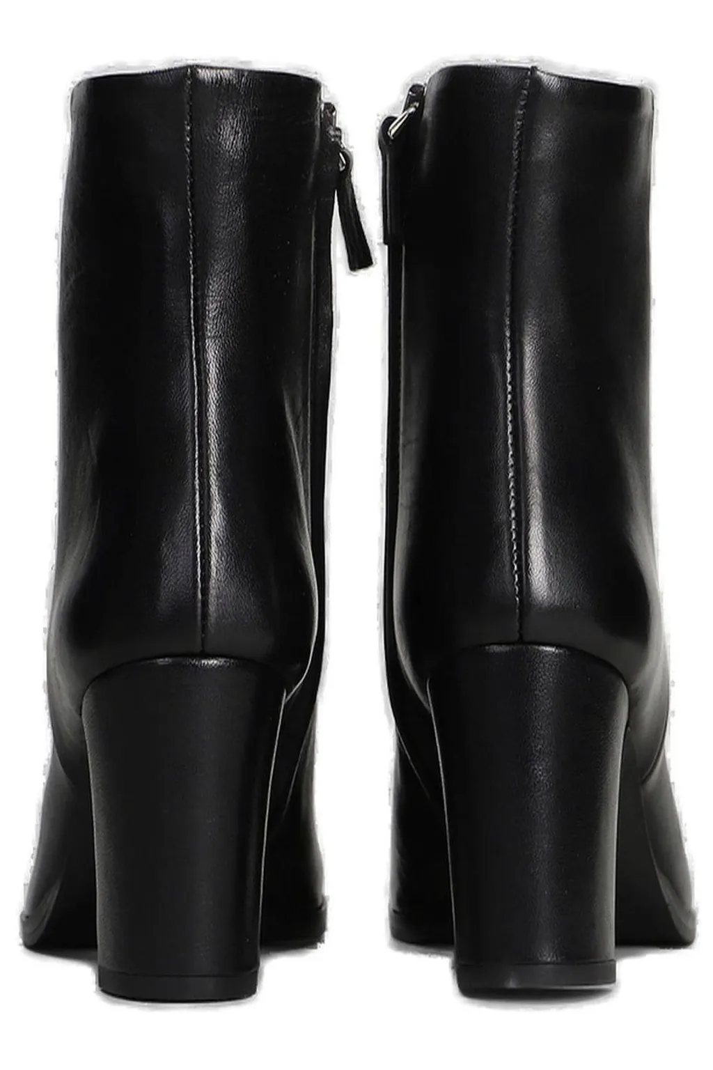 Julie Dee Block-Heel Zipped Ankle Boots
