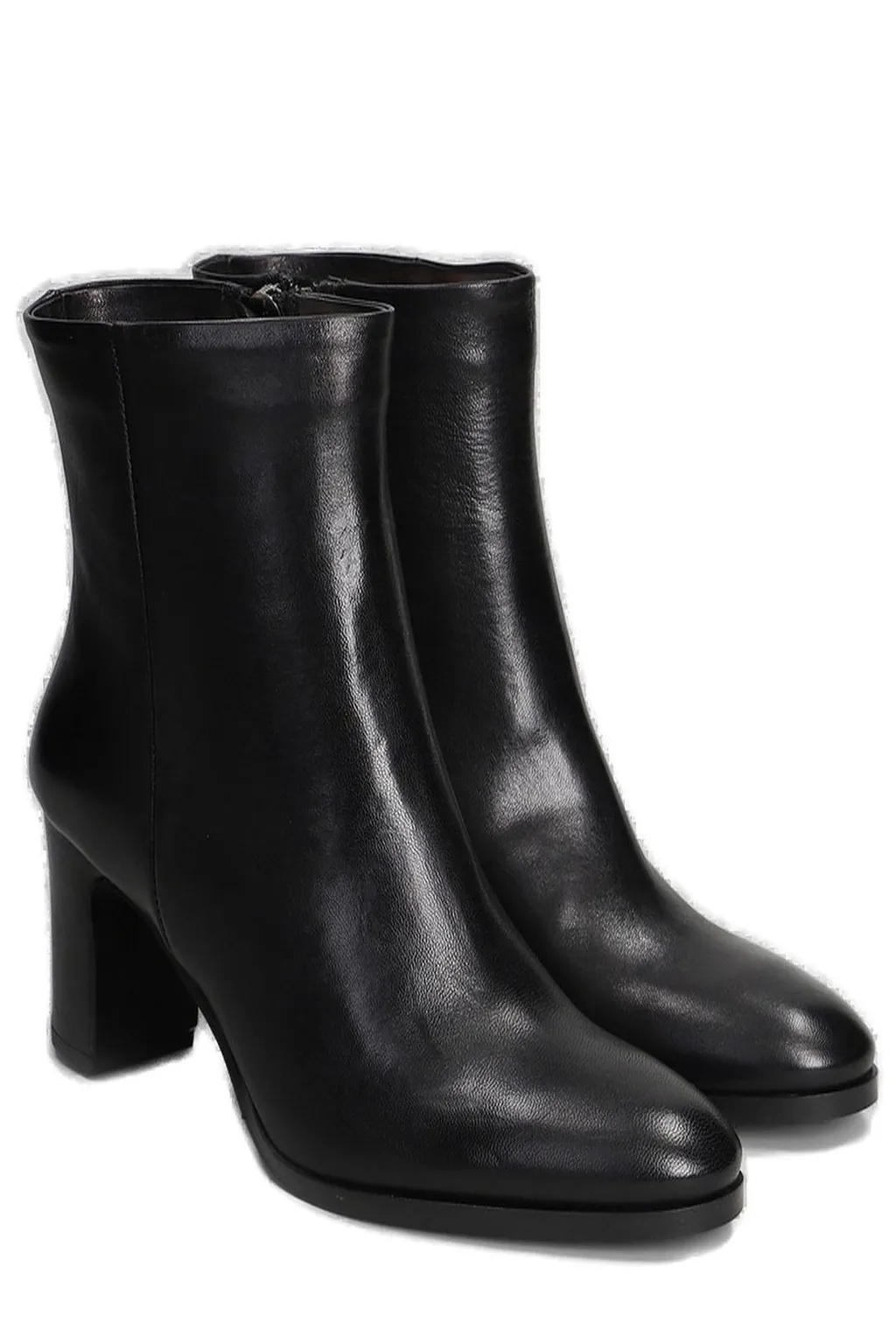 Julie Dee Block-Heel Zipped Ankle Boots
