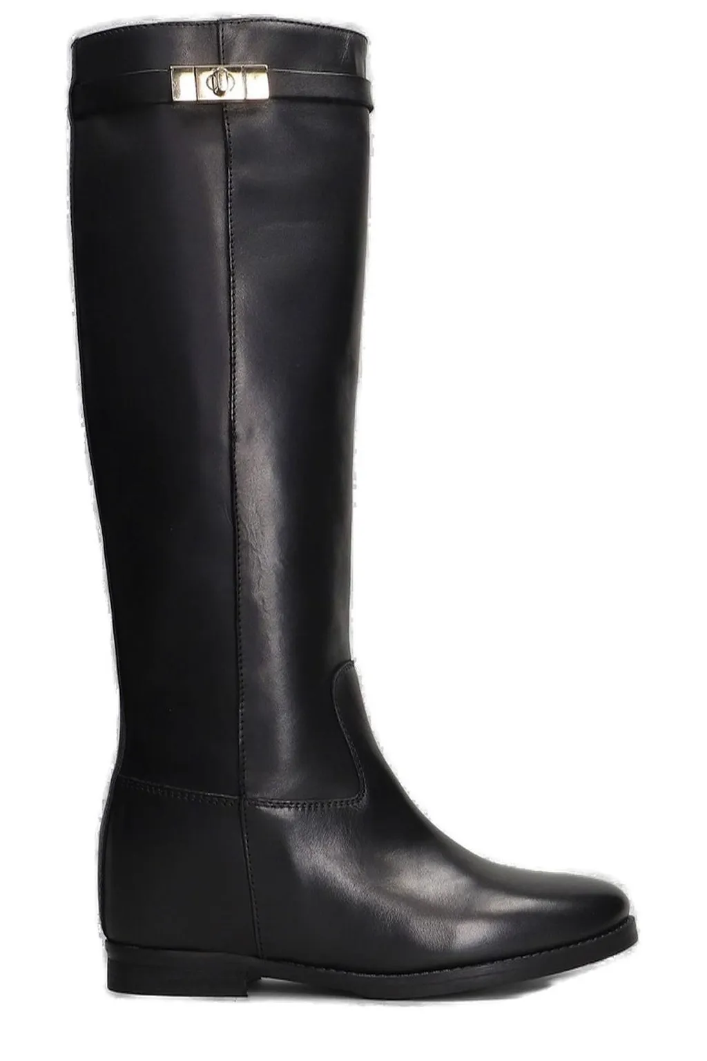 Julie Dee Buckle-Fastened Almond Toe Boots