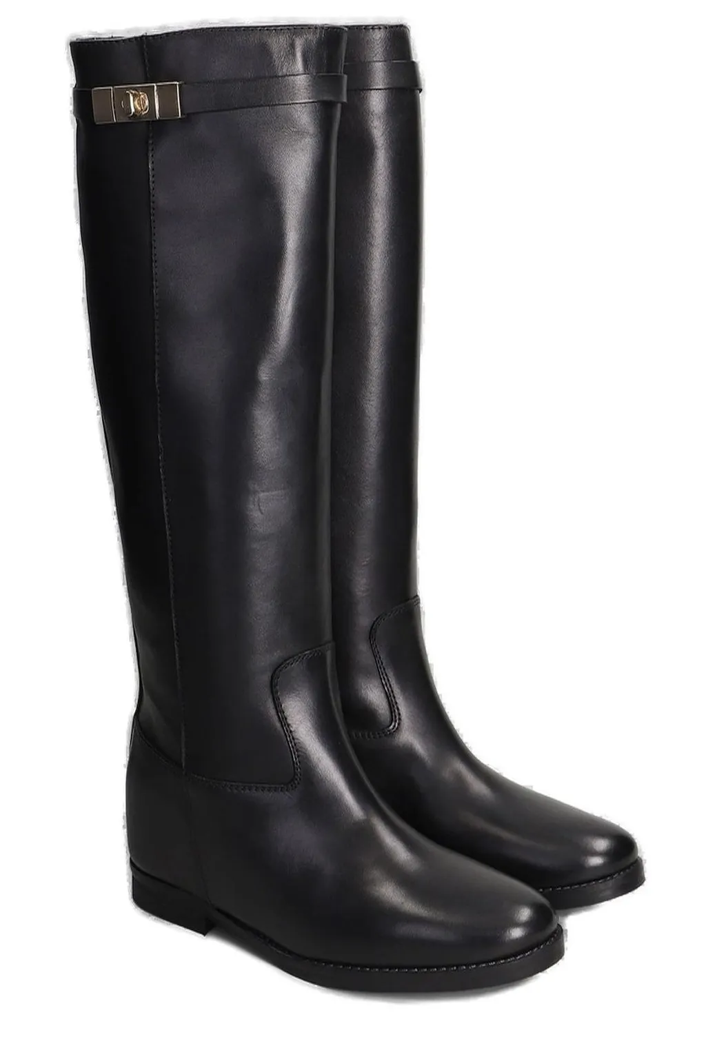 Julie Dee Buckle-Fastened Almond Toe Boots