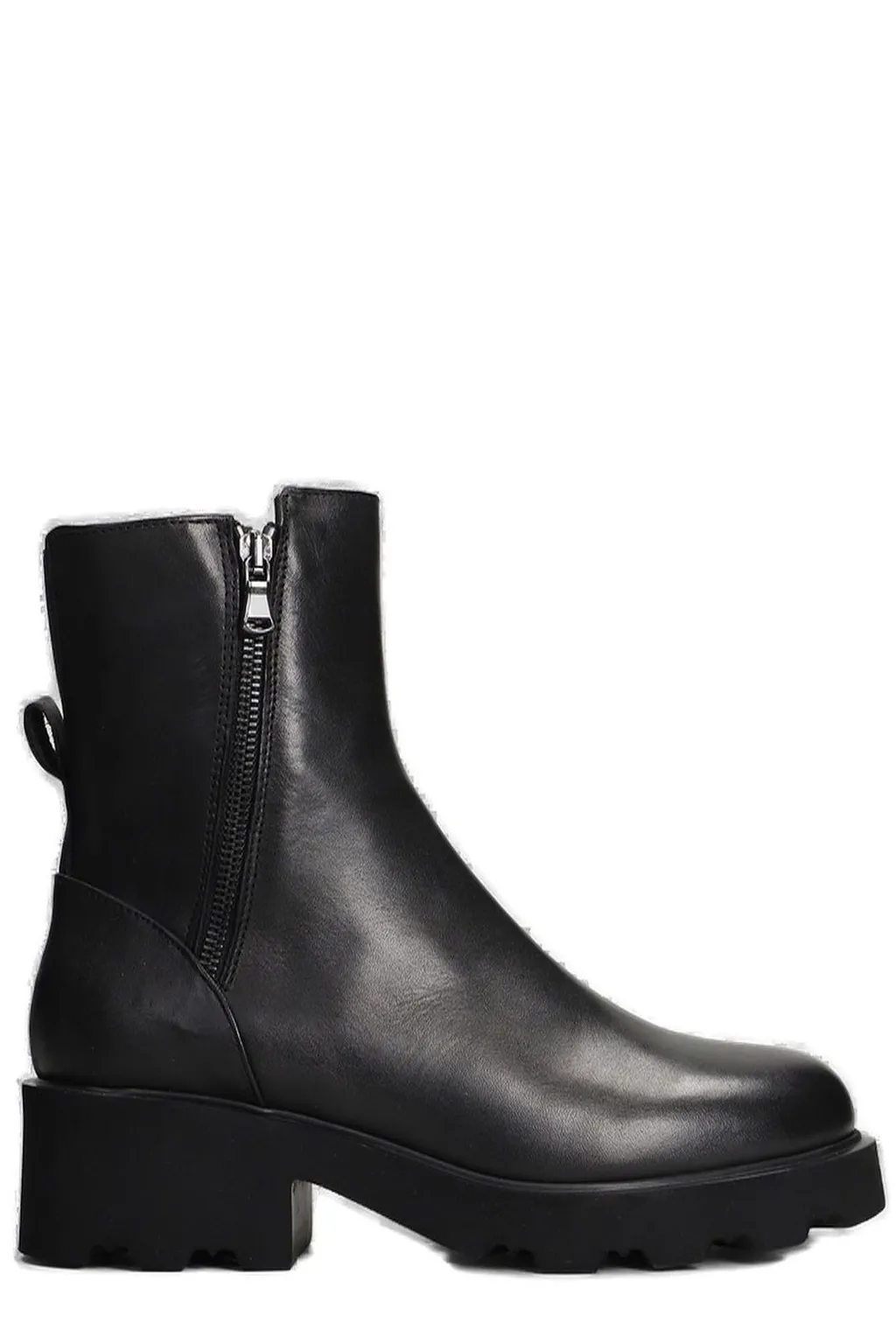 Julie Dee Zipped Block-Heel Ankle Boots