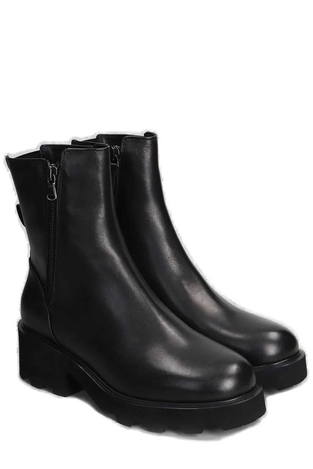 Julie Dee Zipped Block-Heel Ankle Boots