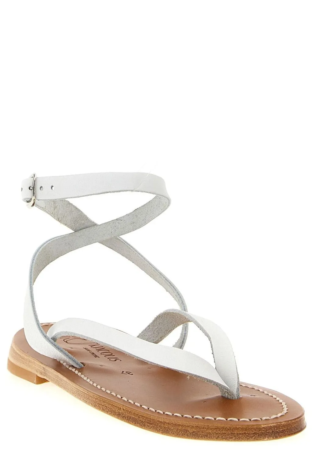 K.Jacques Smyrne Thong Ankle-Strap Flat Sandals