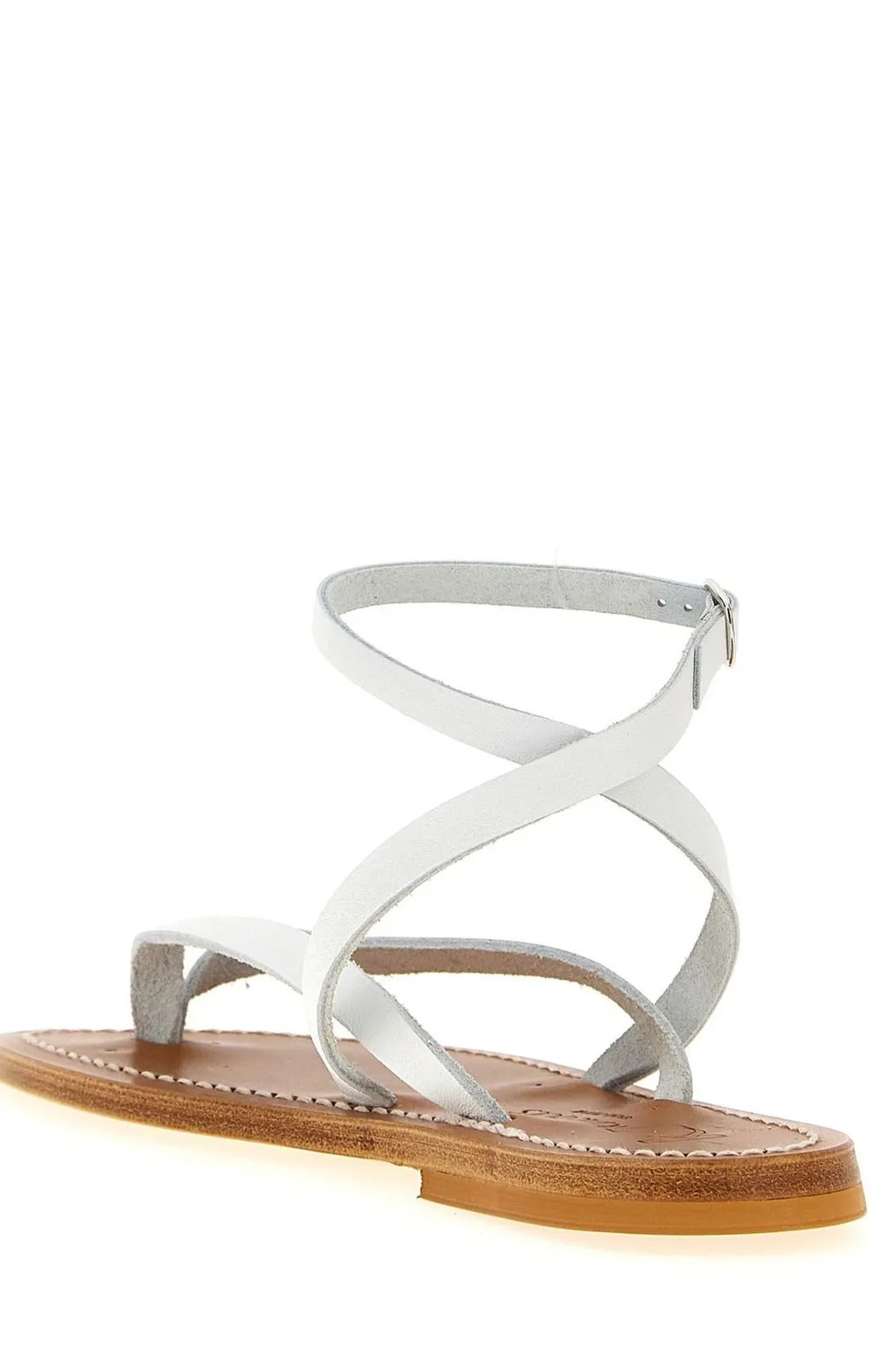 K.Jacques Smyrne Thong Ankle-Strap Flat Sandals