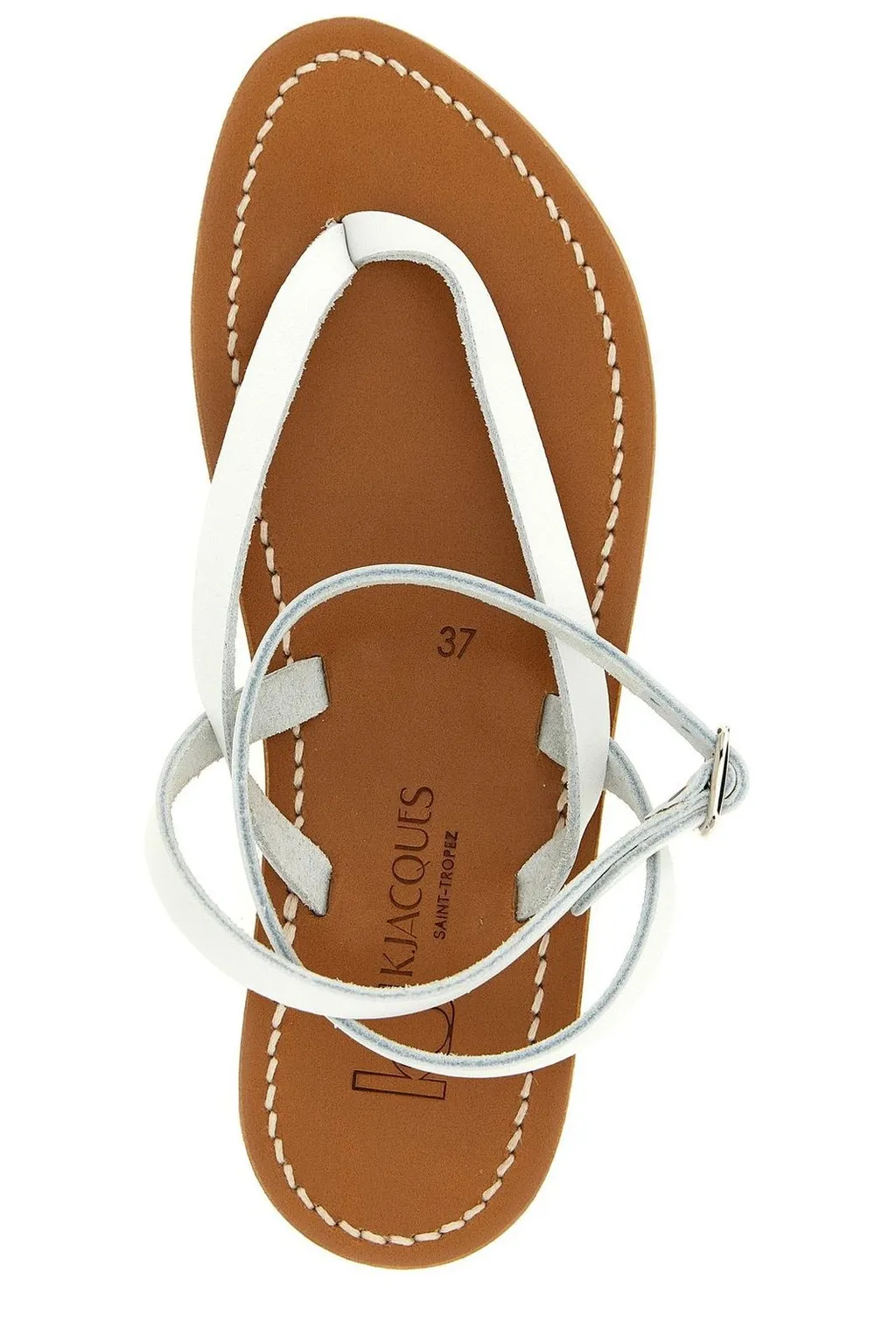K.Jacques Smyrne Thong Ankle-Strap Flat Sandals