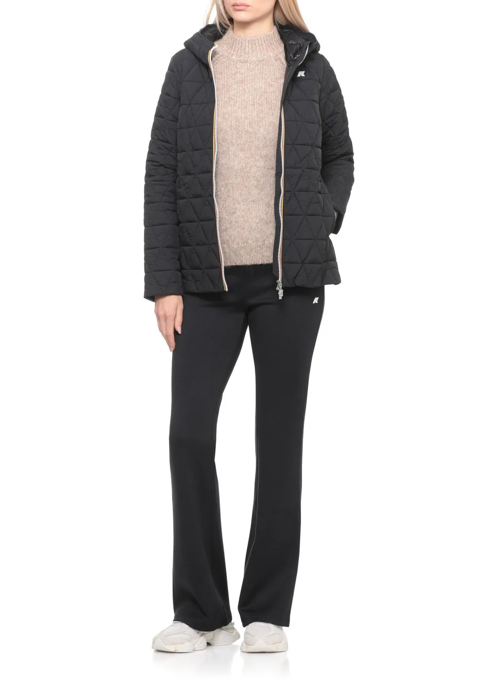 K-Way Terry Mock-Neck Jumper