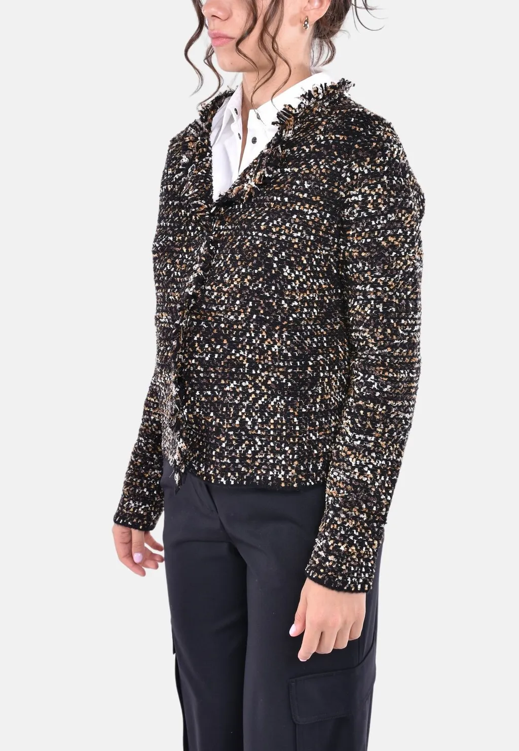 Kangra Textured Knit Knitted Jacket