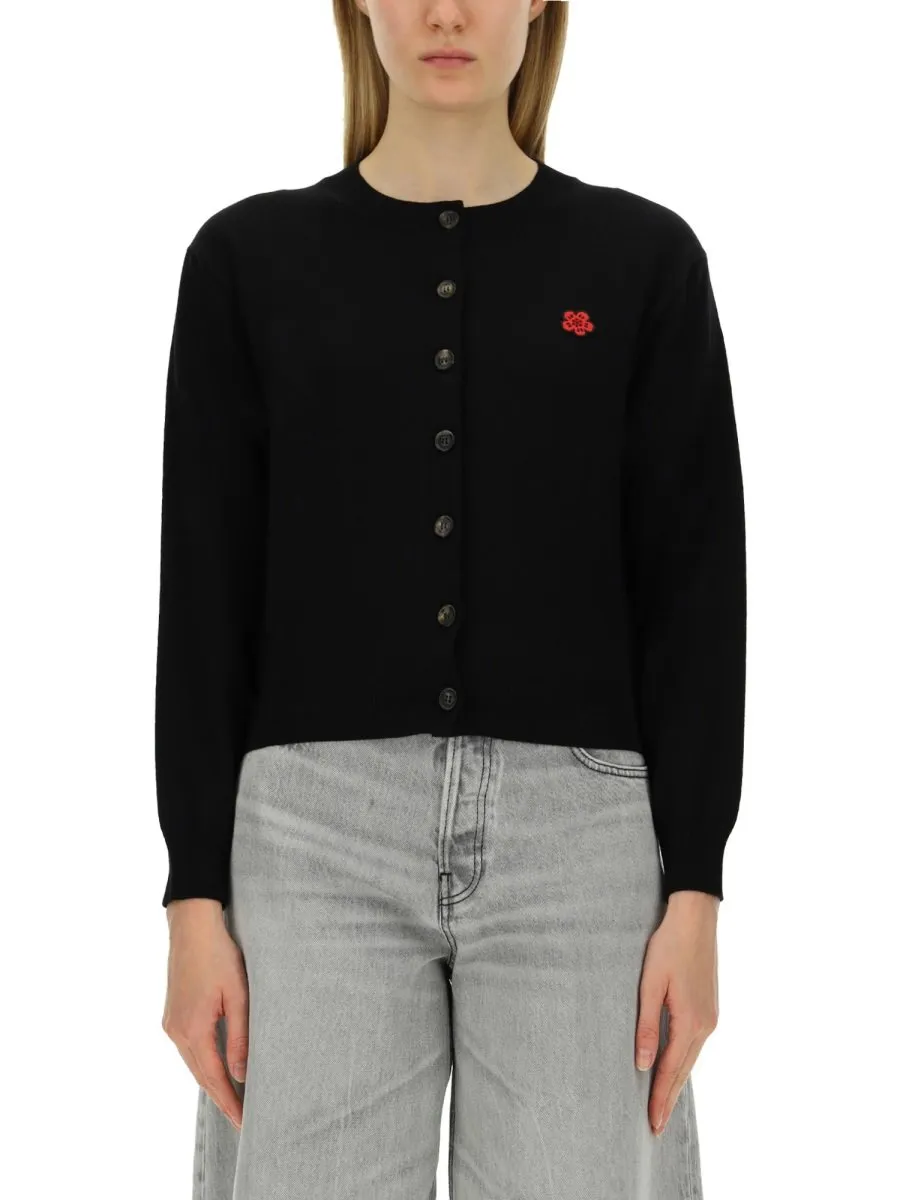 Kenzo Logo Embroidery Cardigan