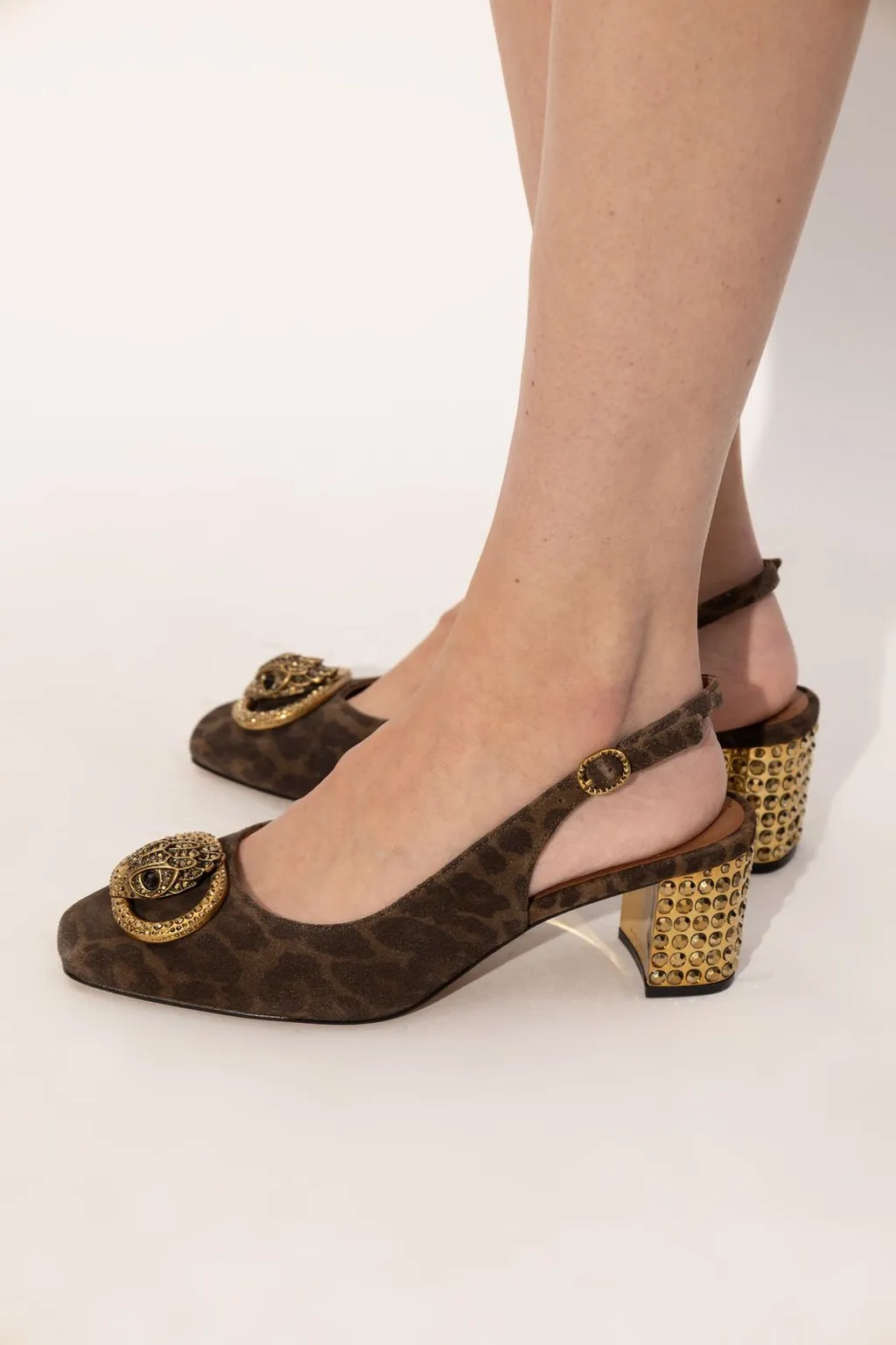 Kurt Geiger Chelsea Block Slingback Heeled Pumps