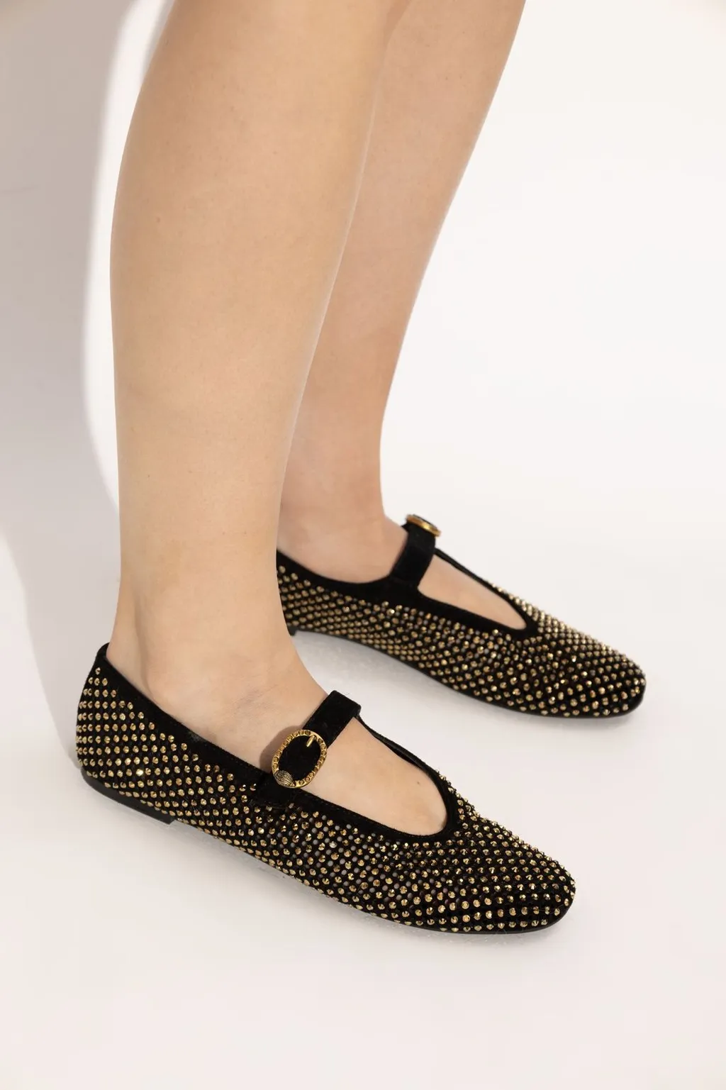 Kurt Geiger Mayfair Studded Mary Jane Ballet Flats