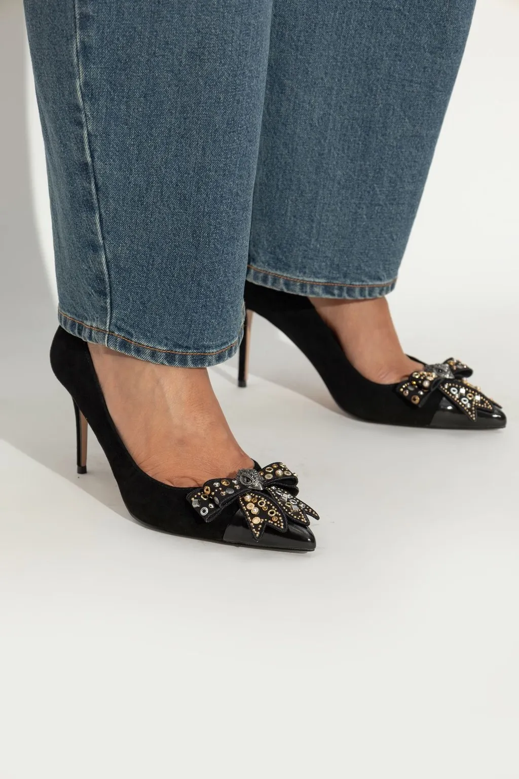Kurt Geiger Belgravia Studded Bow Pumps