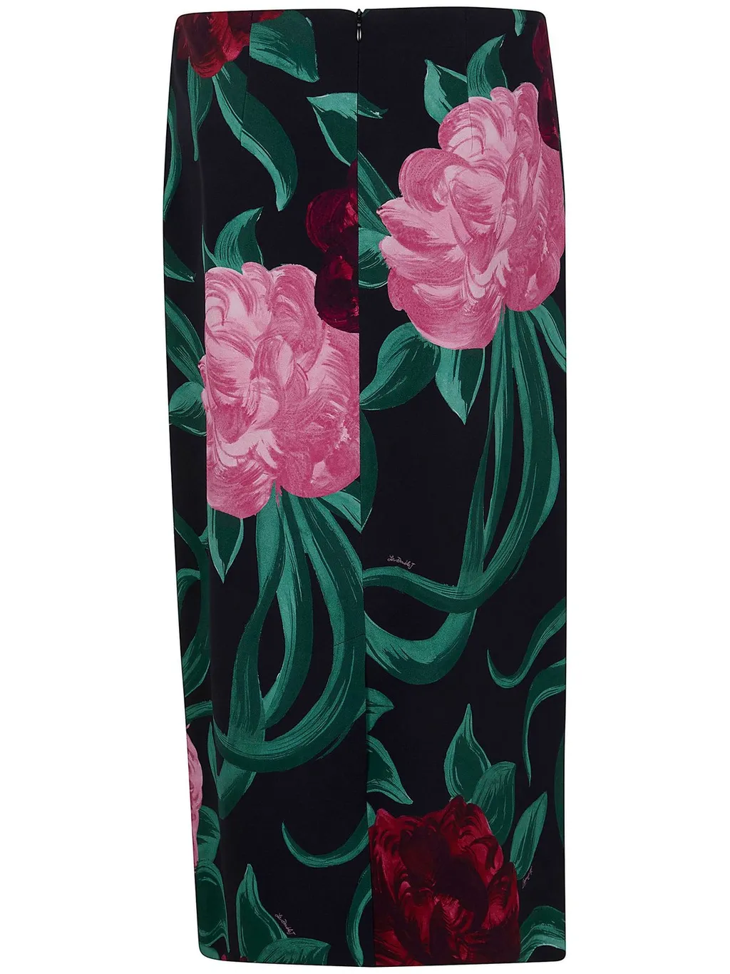 La Doublej Peony Print Pencil Skirt