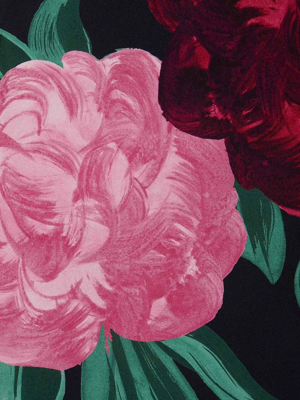 La Doublej Peony Print Pencil Skirt