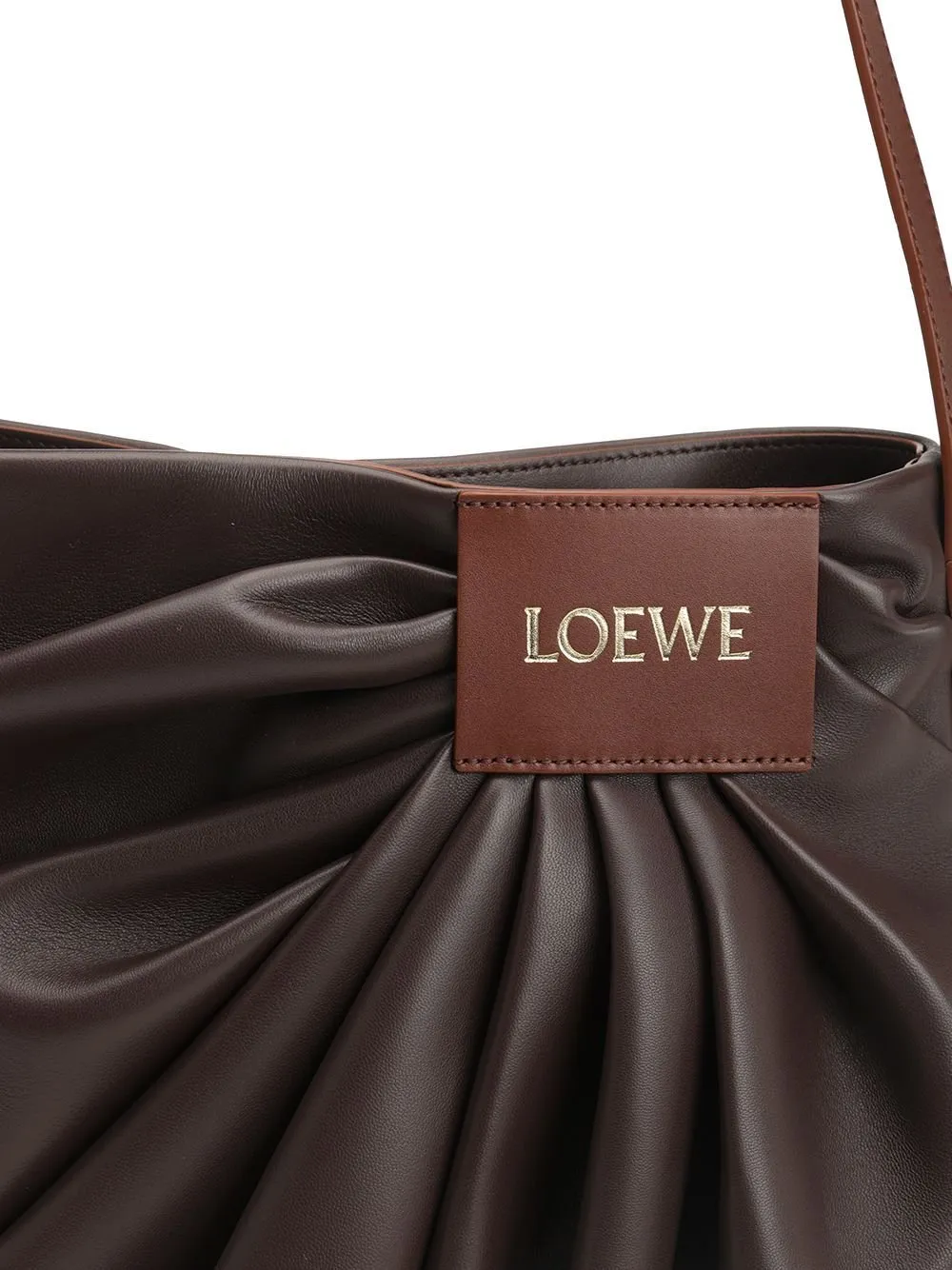 Loewe Logo Platch Draped Shoulder Bag
