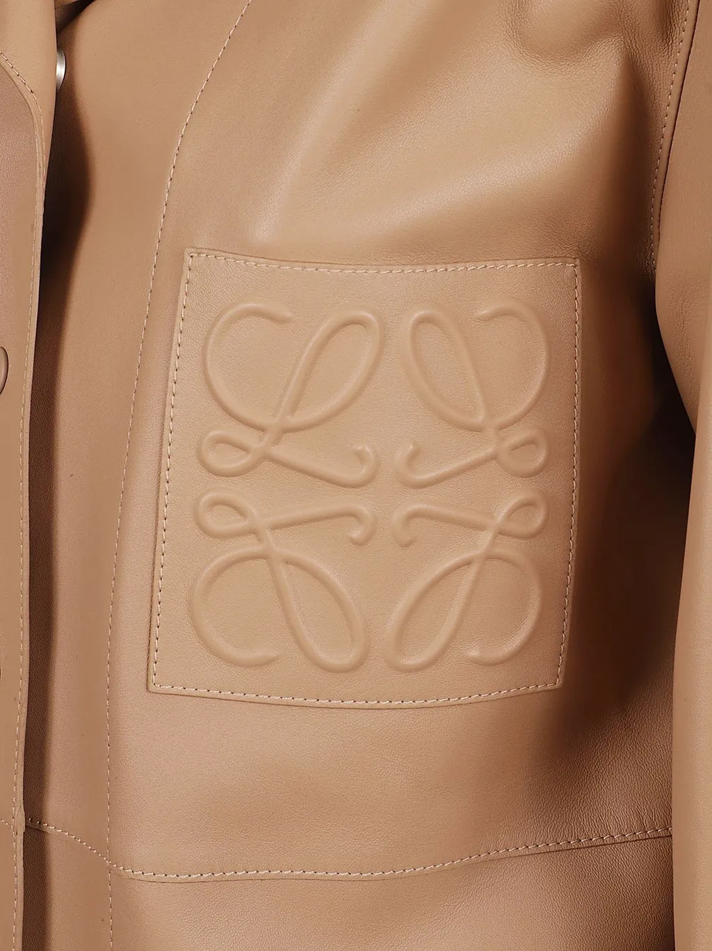 Loewe Logo Embossed Leather Pyjama Jacket