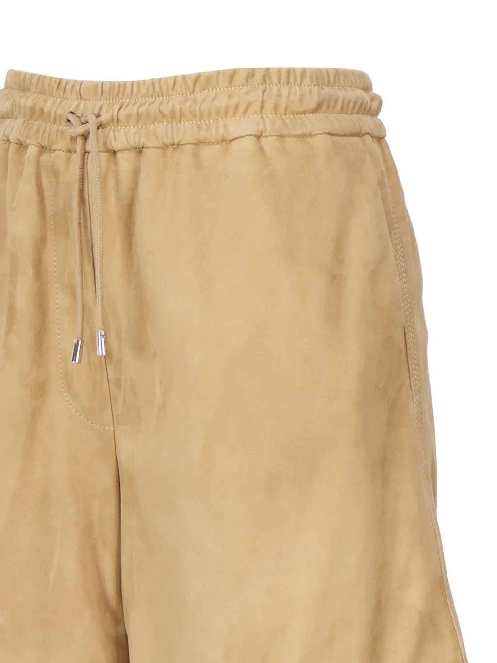 Loewe Drawstring Leather Shorts