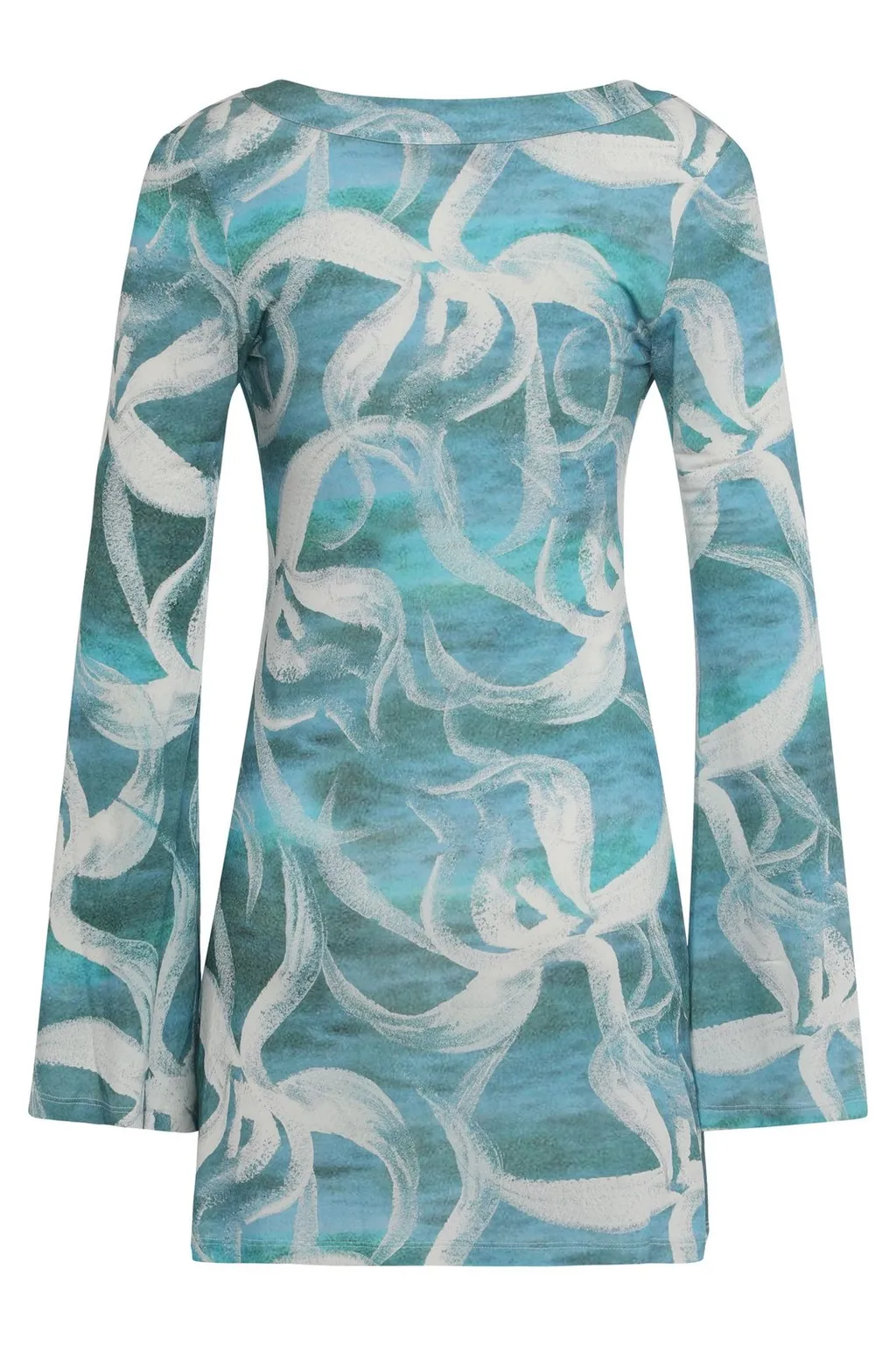 Louisa Ballou Front Tie Printed Dress