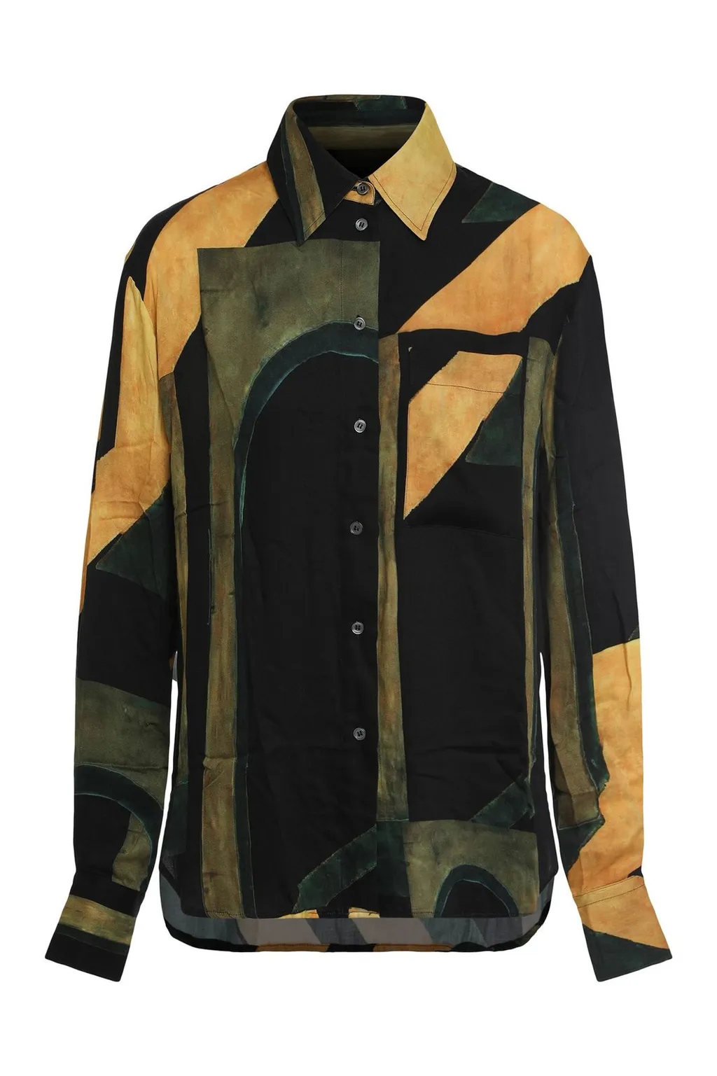 Louisa Ballou Abstract Print Button Shirt