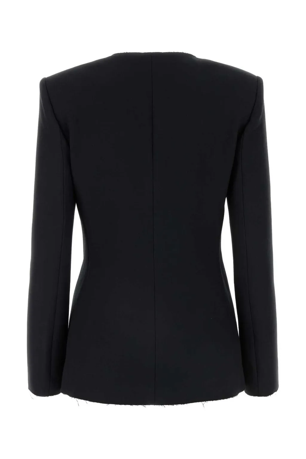 Msgm Frayed-Edge Crewneck Jacket