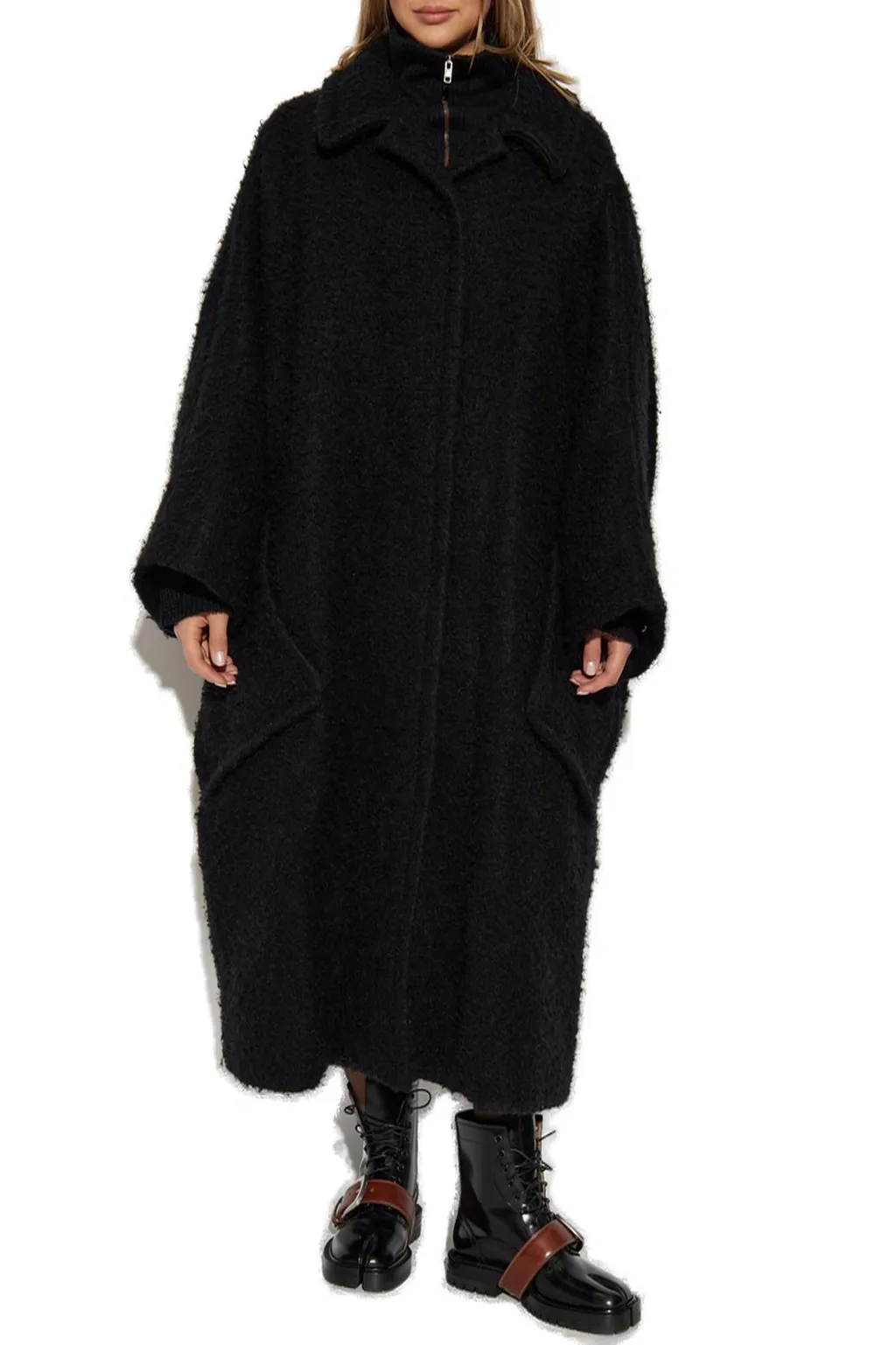 Maison Margiela Boucle Straight Hem Oversized Coat