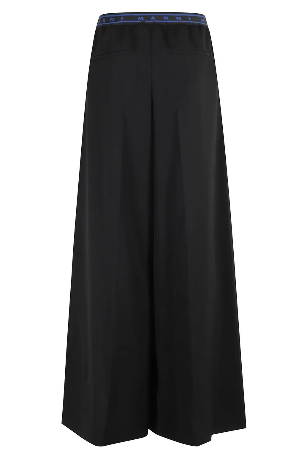 Marni Logo Waistband Wide-Leg Trousers