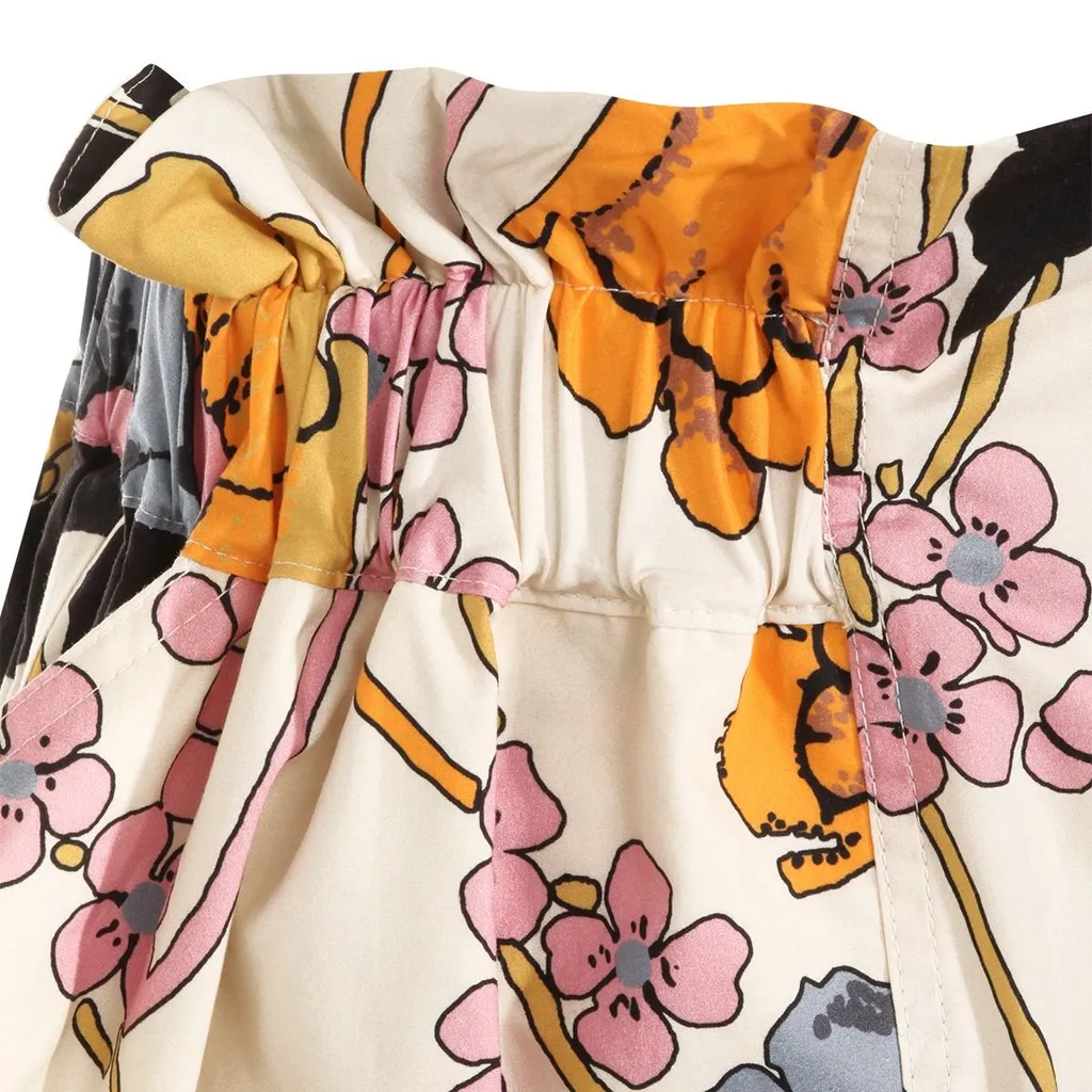 Marni Melodia Printed Poplin Elasticated Midi Skirt