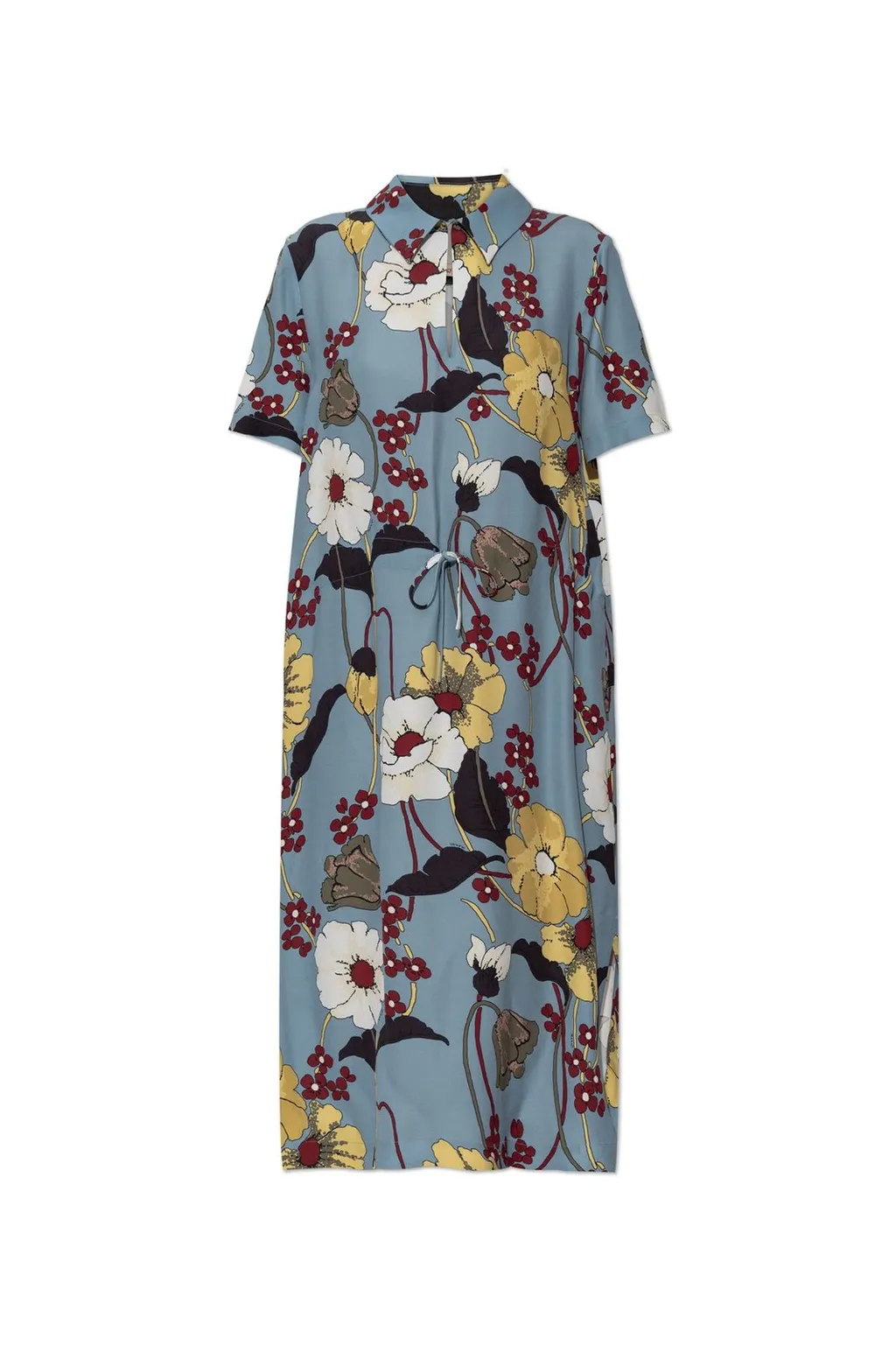 Marni Floral Print Short Sleeve Dress