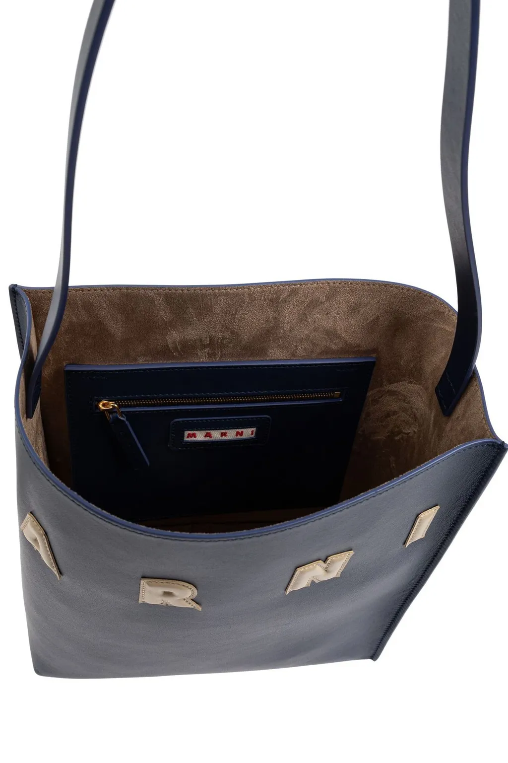 Marni Museo Logo Patch Small Hobo Bag