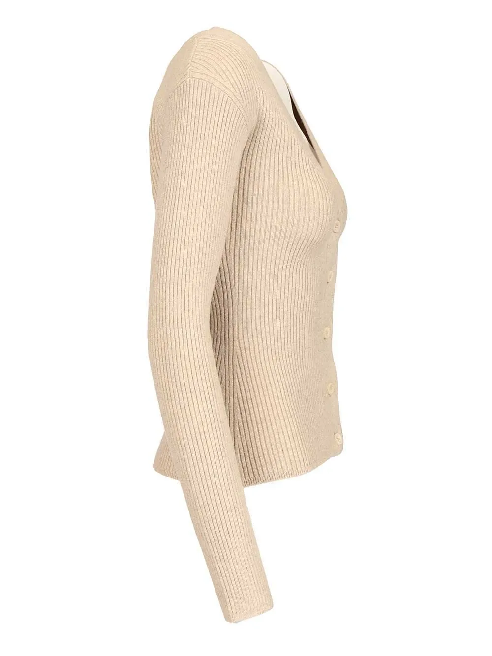 Max Mara Mxmgioiosa V-Neck Ribbed Cardigan