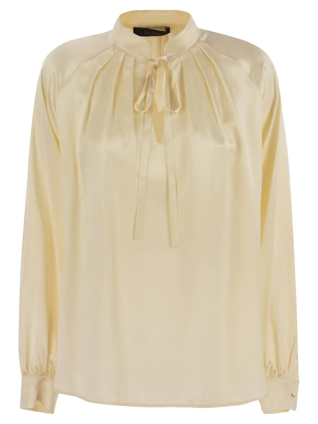 Max Mara Tamigi Bow Detailed Long-Sleeved Blouse