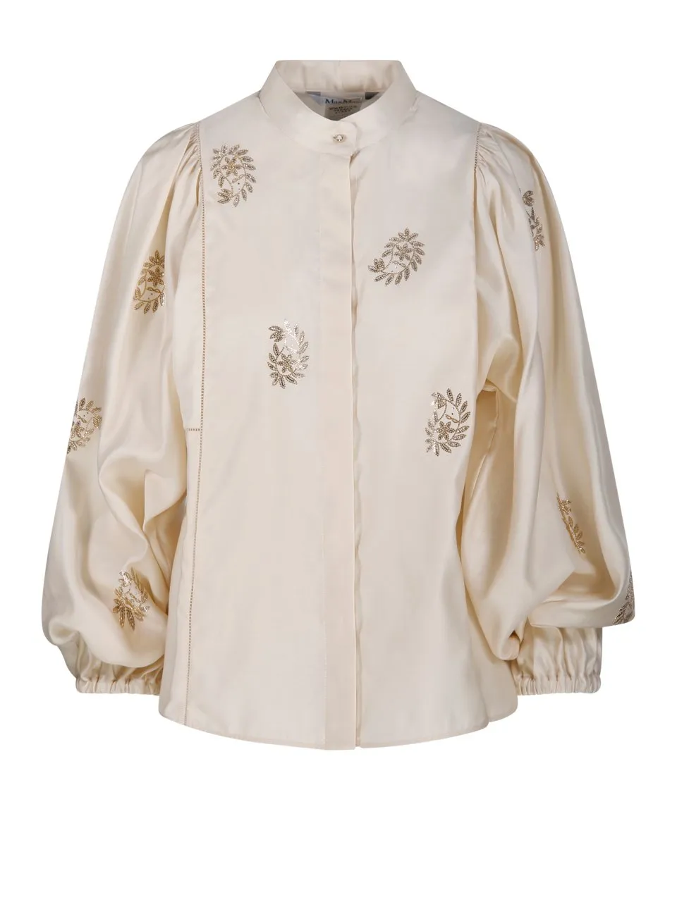 Max Mara Caladio Embellished Long-Sleeved Top