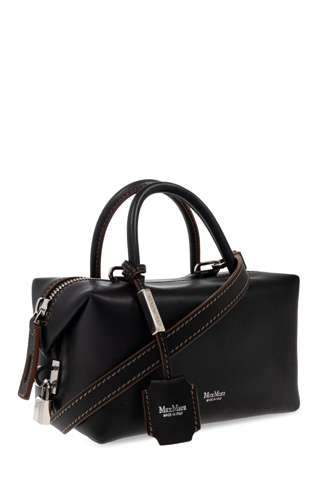 Max Mara Holdalls Logo Stamp Small Tote Bag