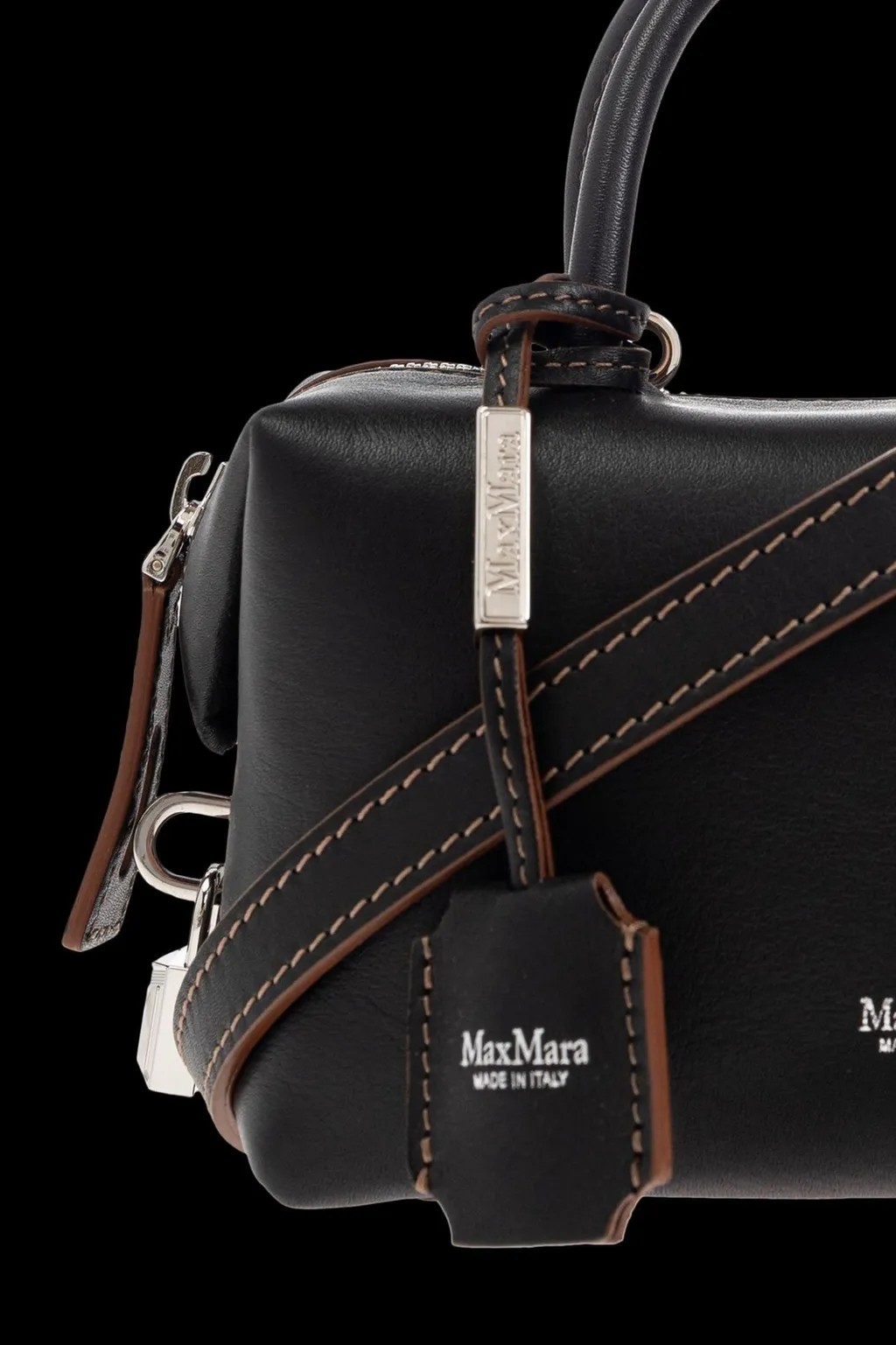 Max Mara Holdalls Logo Stamp Small Tote Bag