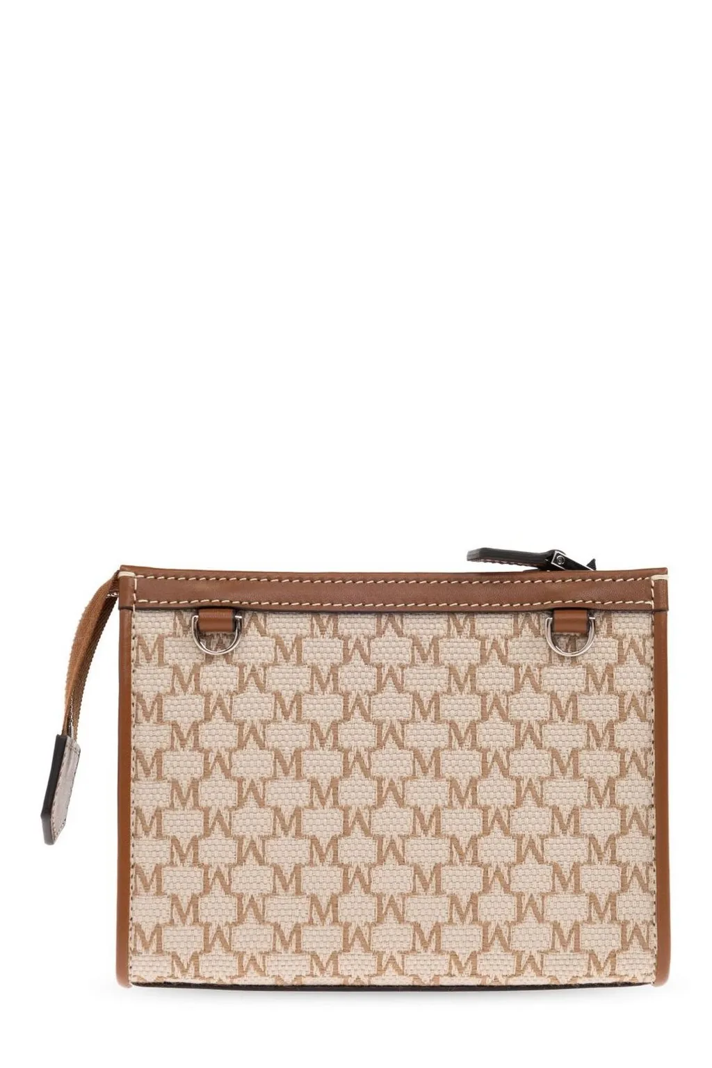 Max Mara Logo Plaque Zip-Up Clutch Bag