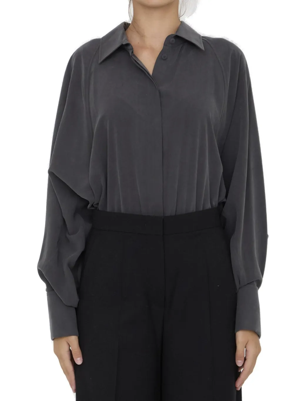 Max Mara Tempo Buttoned Long-Sleeved Top
