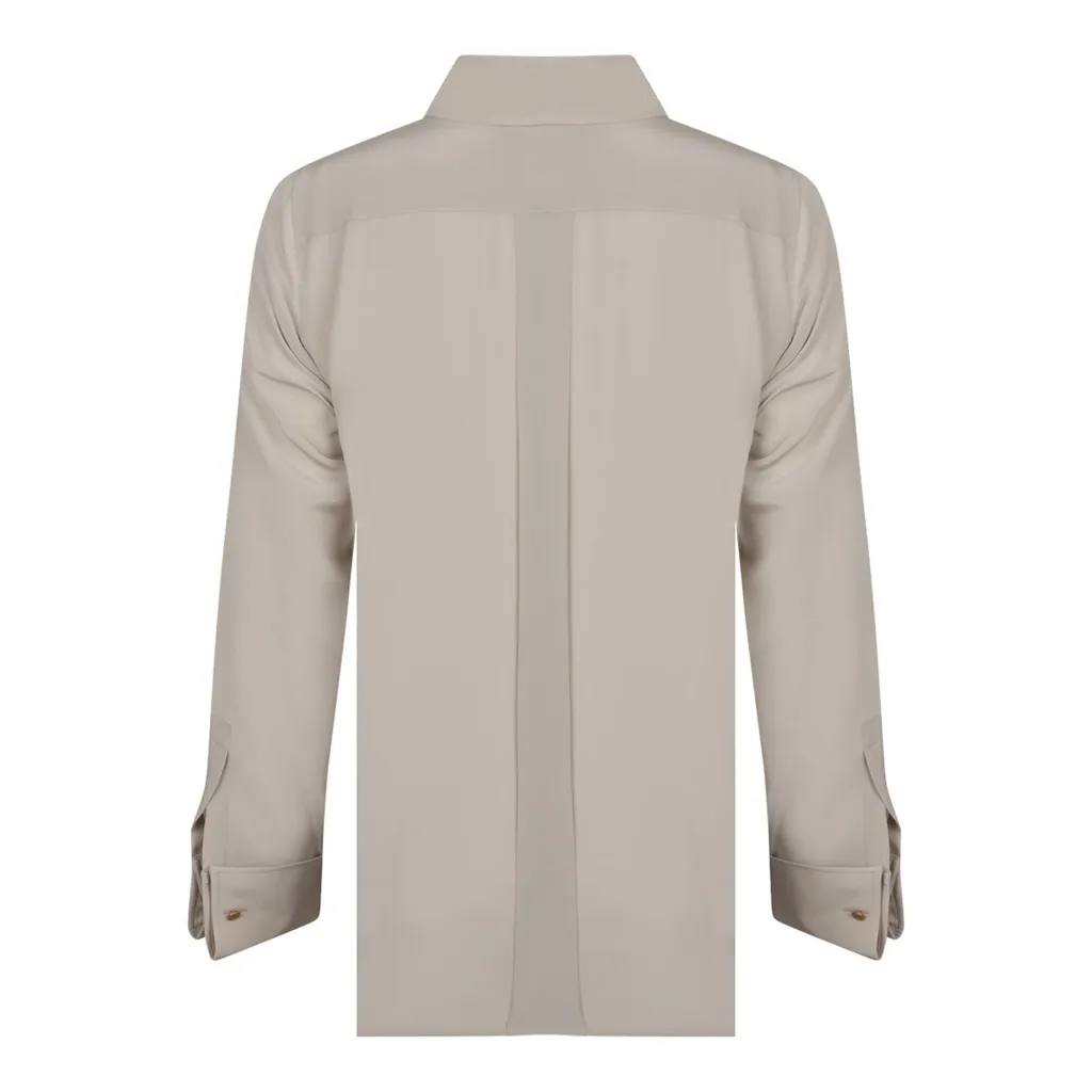 Max Mara Apollo Ribbon Detailed Long-Sleeved Shirt