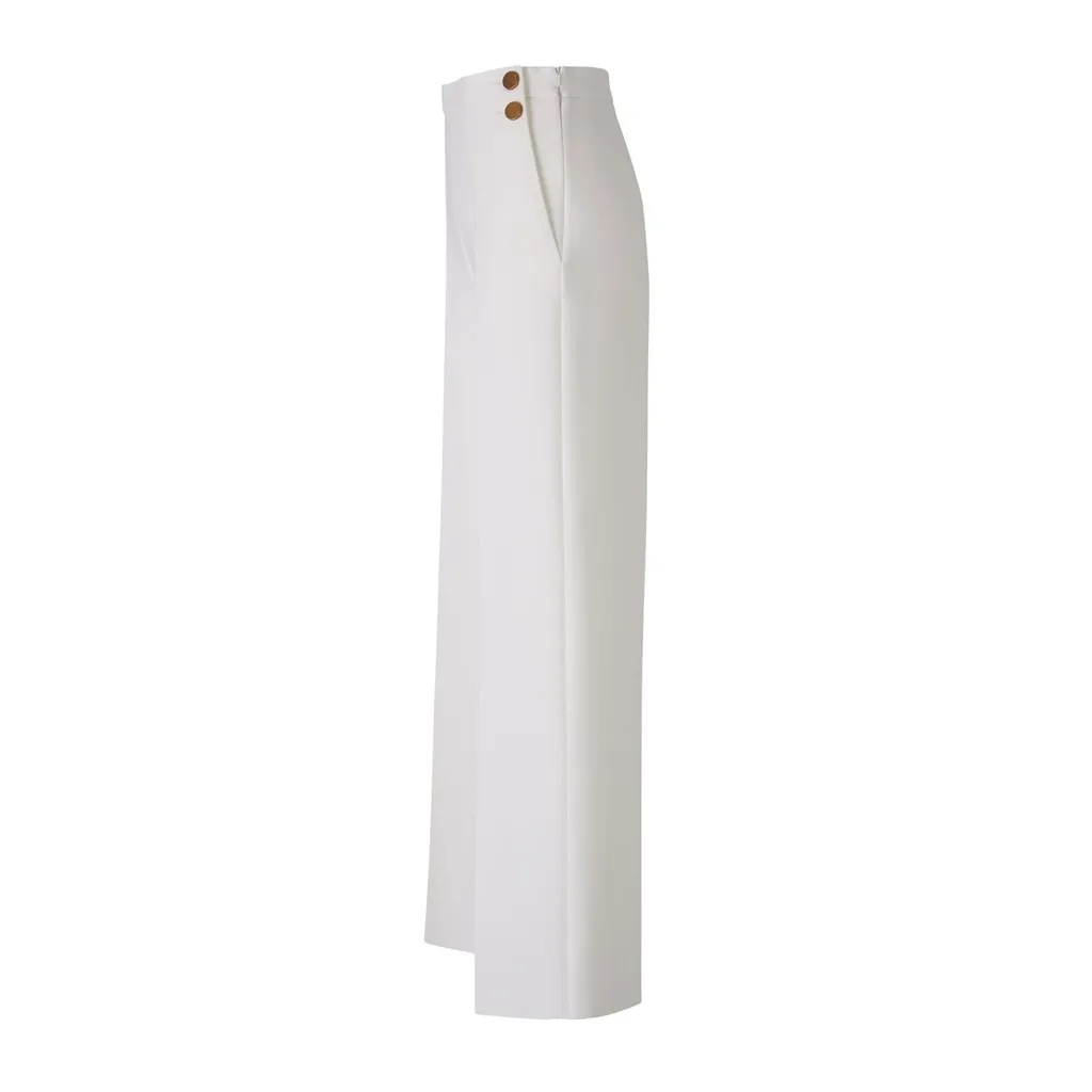Max Mara Polonia Pleat Detailed Wide-Leg Trousers