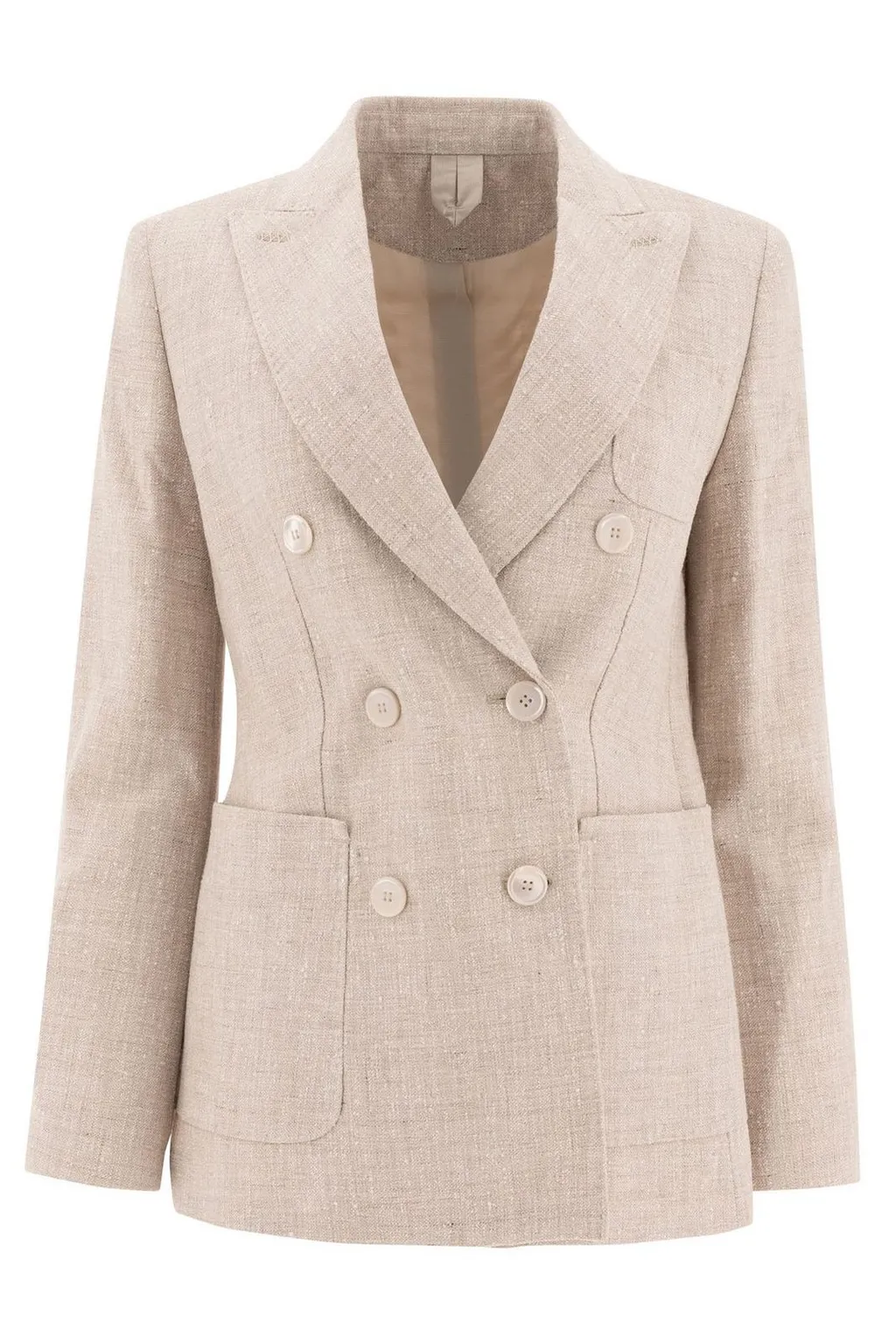 Max Mara Targa Double-Breasted Long-Sleeved Jacket