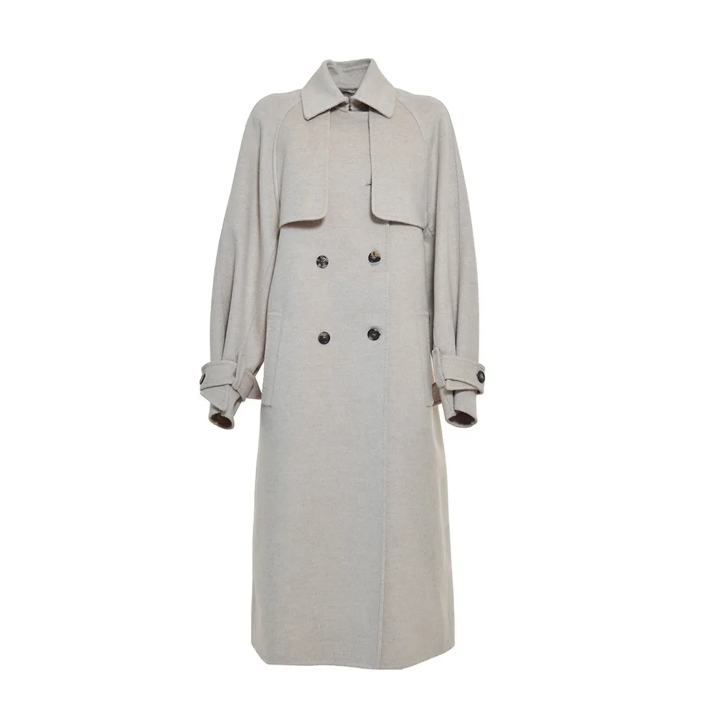 Max Mara Double-Breasted Long-Sleeved Coat
