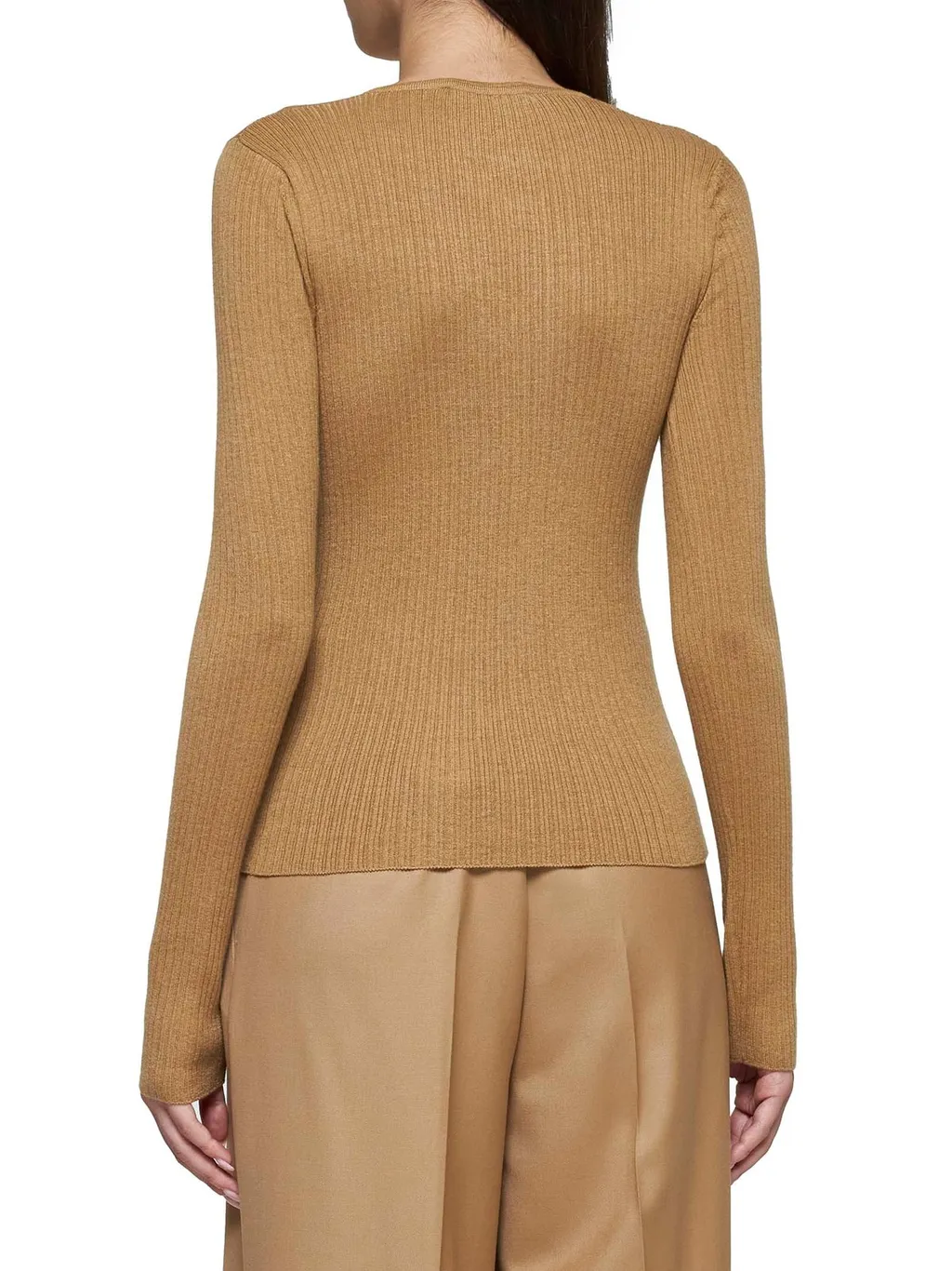 Max Mara V-Neck Long-Sleeved Top