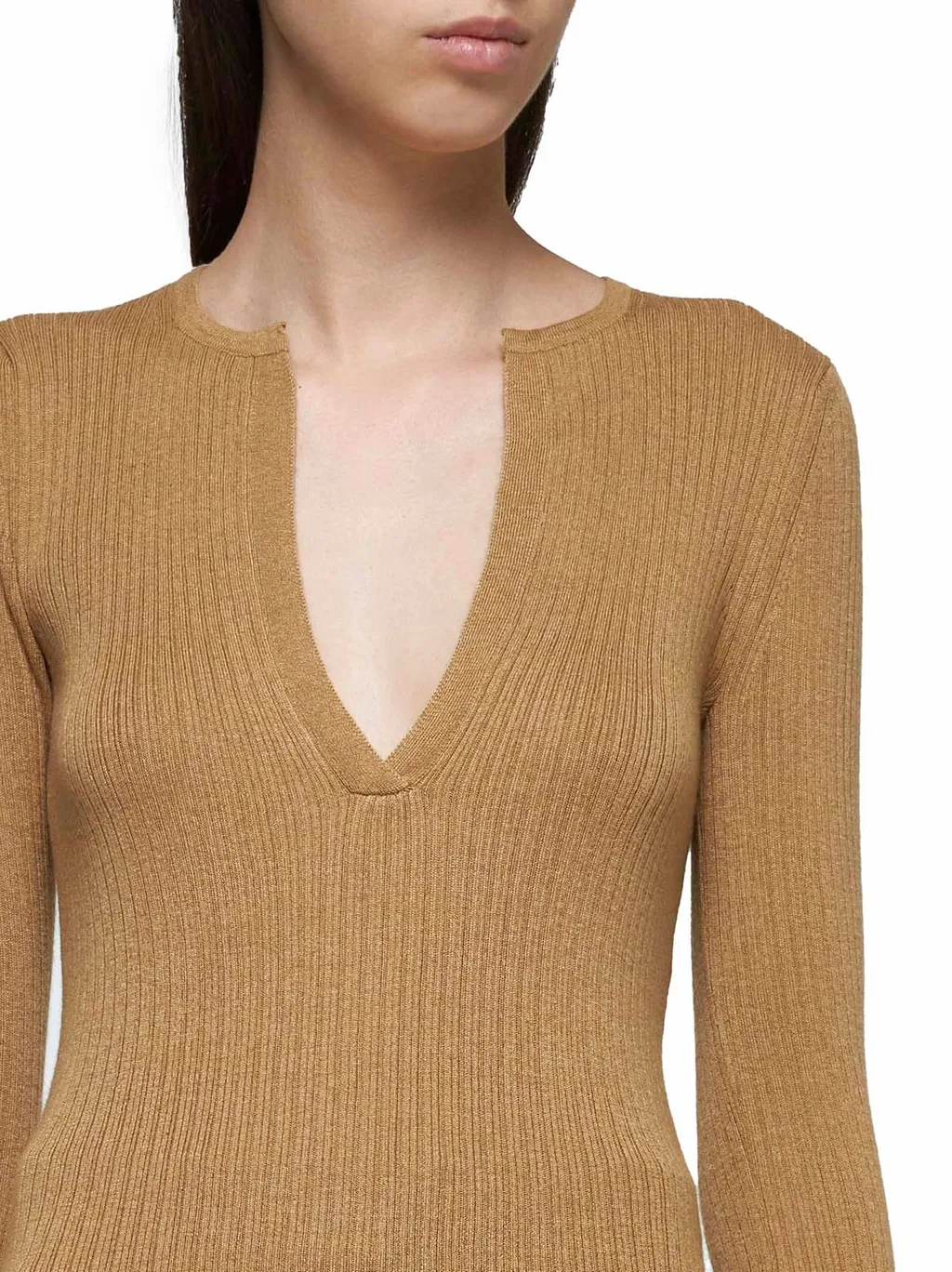 Max Mara V-Neck Long-Sleeved Top