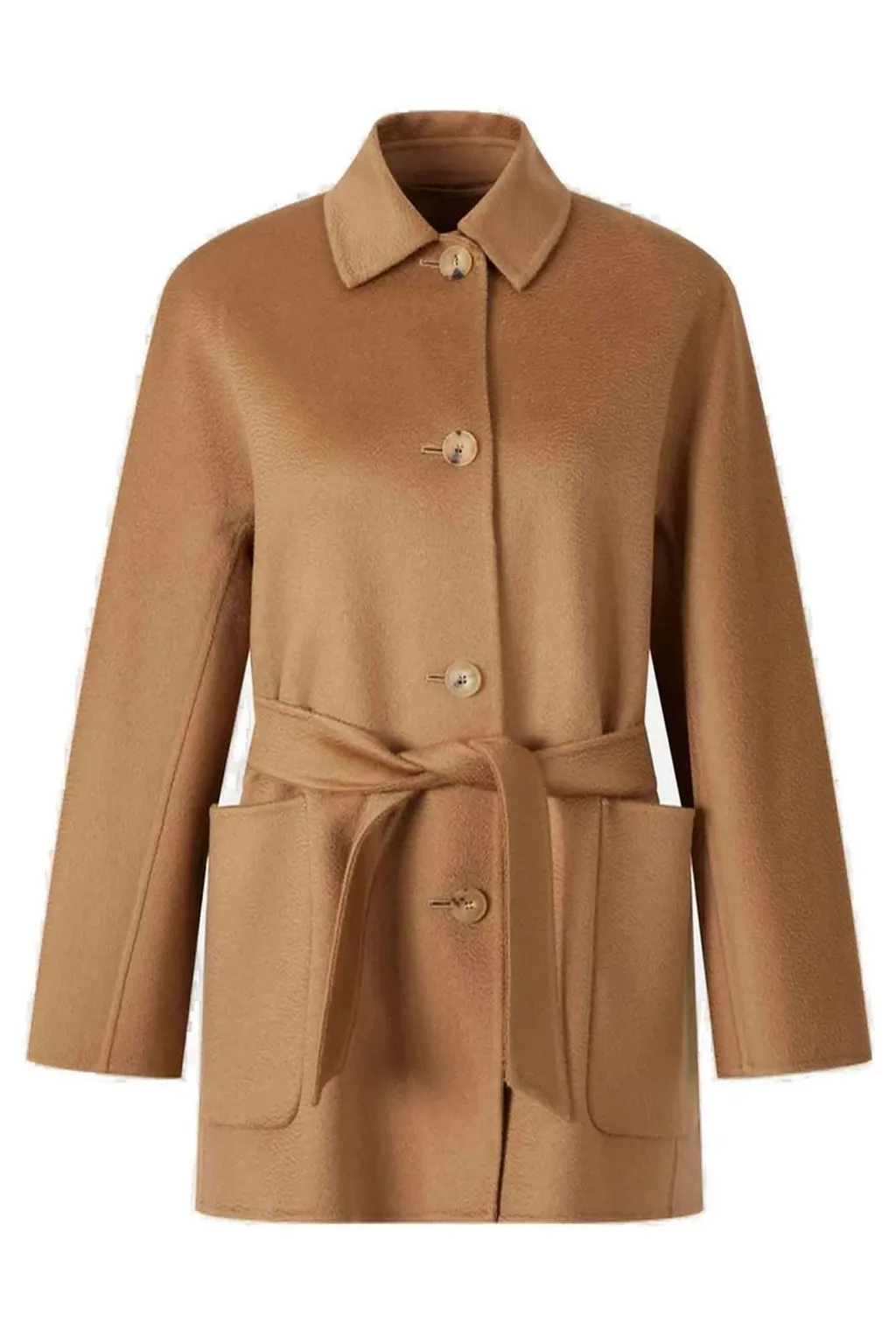 Max Mara Lembi Button-Up Belted Coat