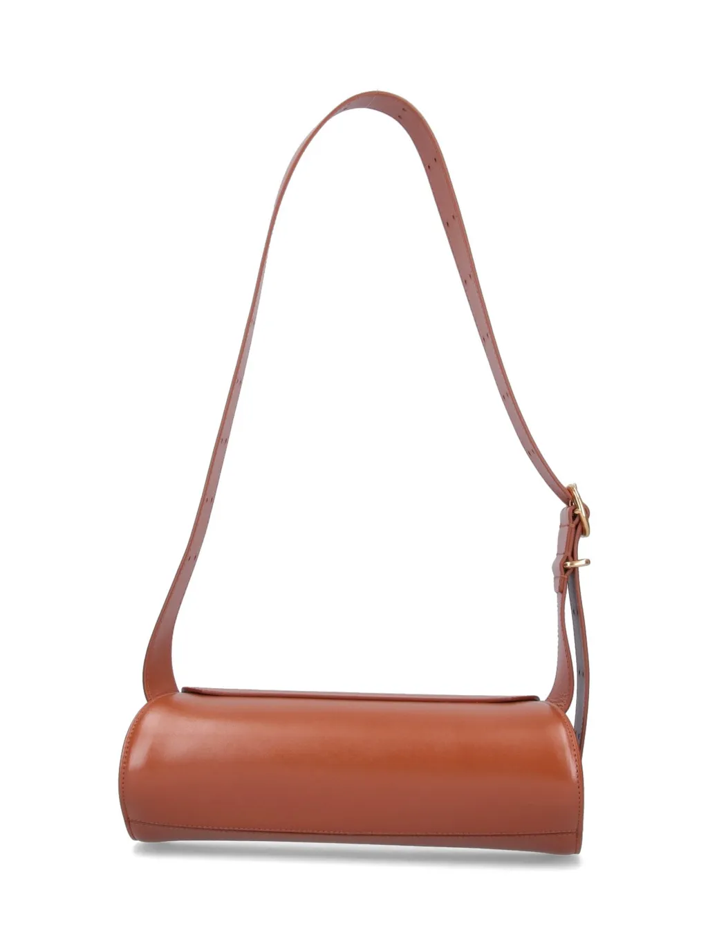 Jil Sander Cannolo Logo Embossed Small Shoulder Bag