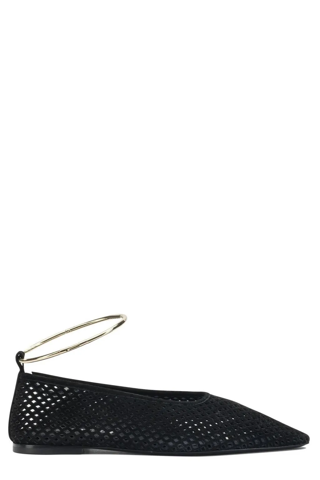 Jil Sander Pointed Toe Perforated Ballet Flats