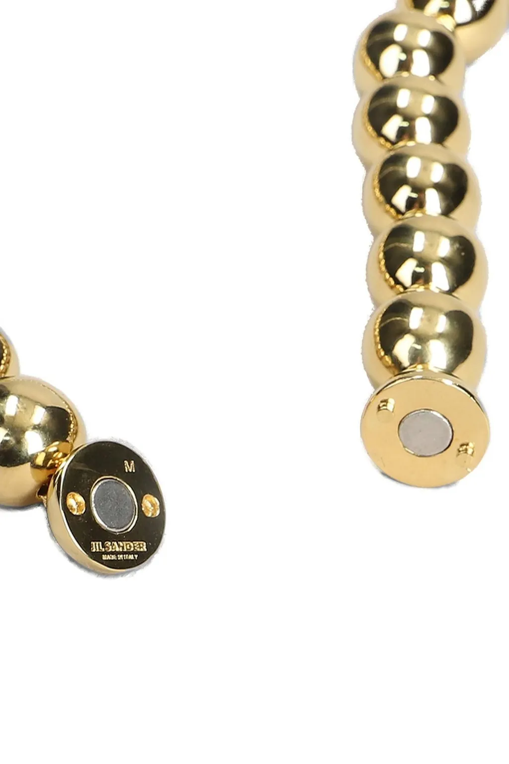 Jil Sander Logo Engraved Beaded Choker