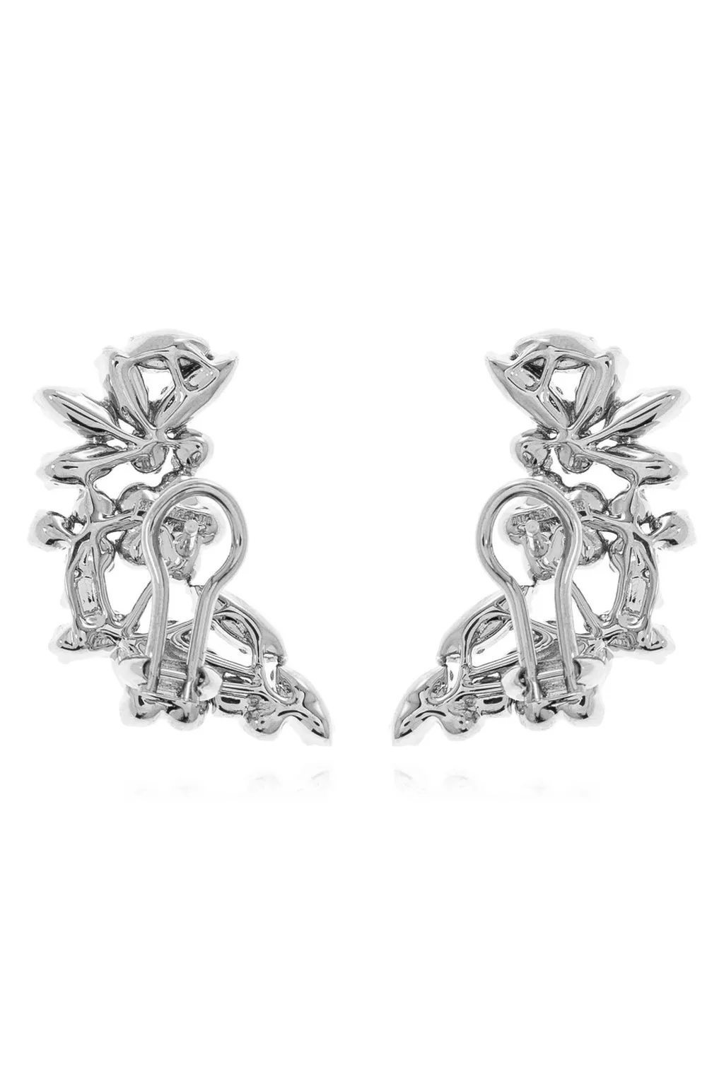 Jil Sander Logo Engraved Embellished Earrings